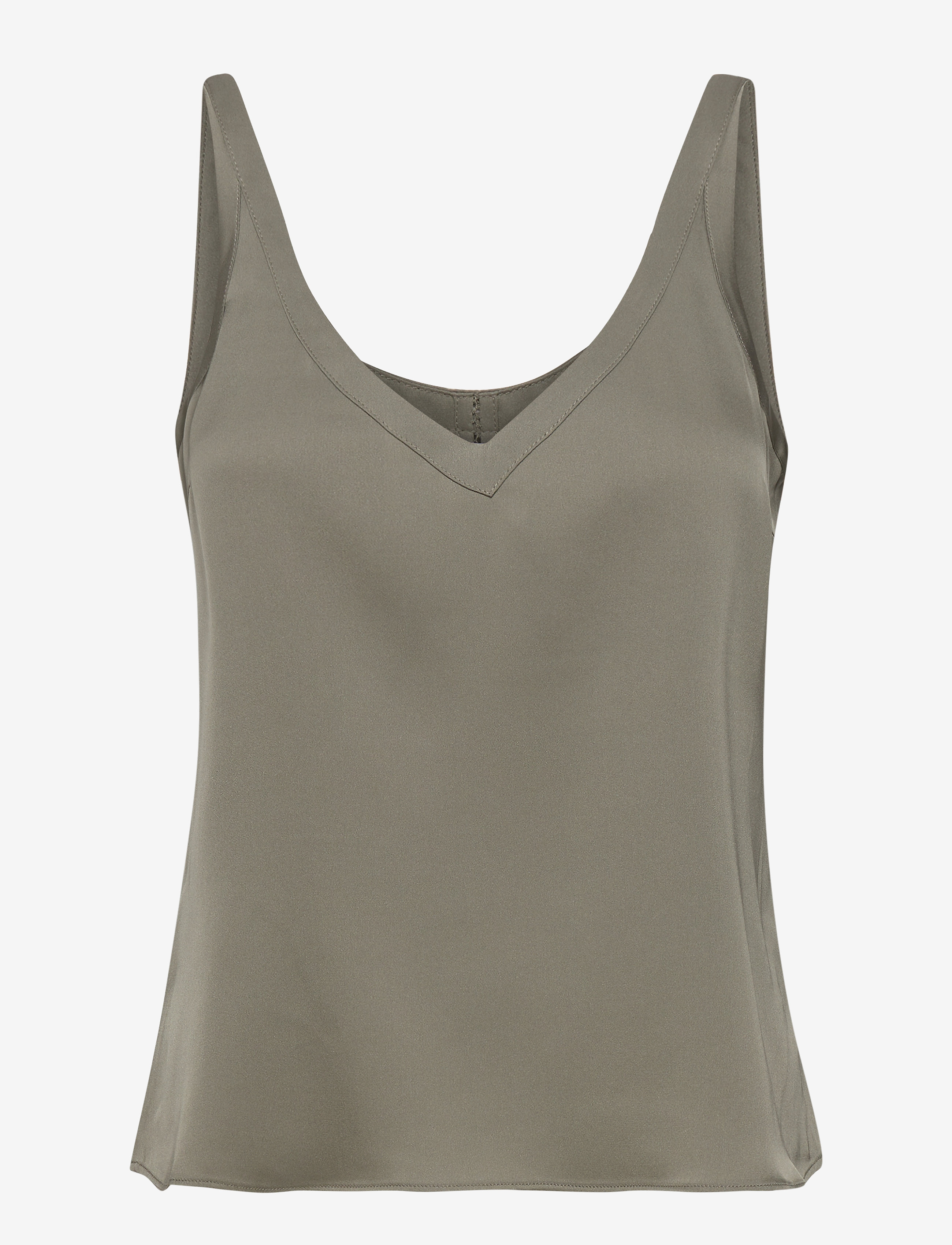 Shin silk tank - LIGHT MILITARY
