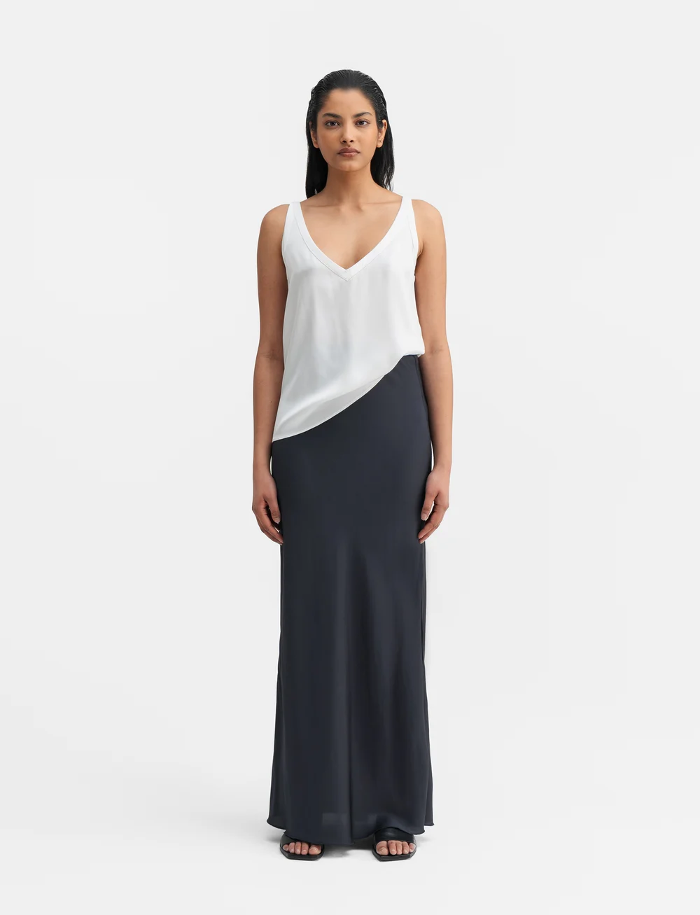 Ahlvar Gallery - Shin silk tank - Ärmlösa blusar - white - 0