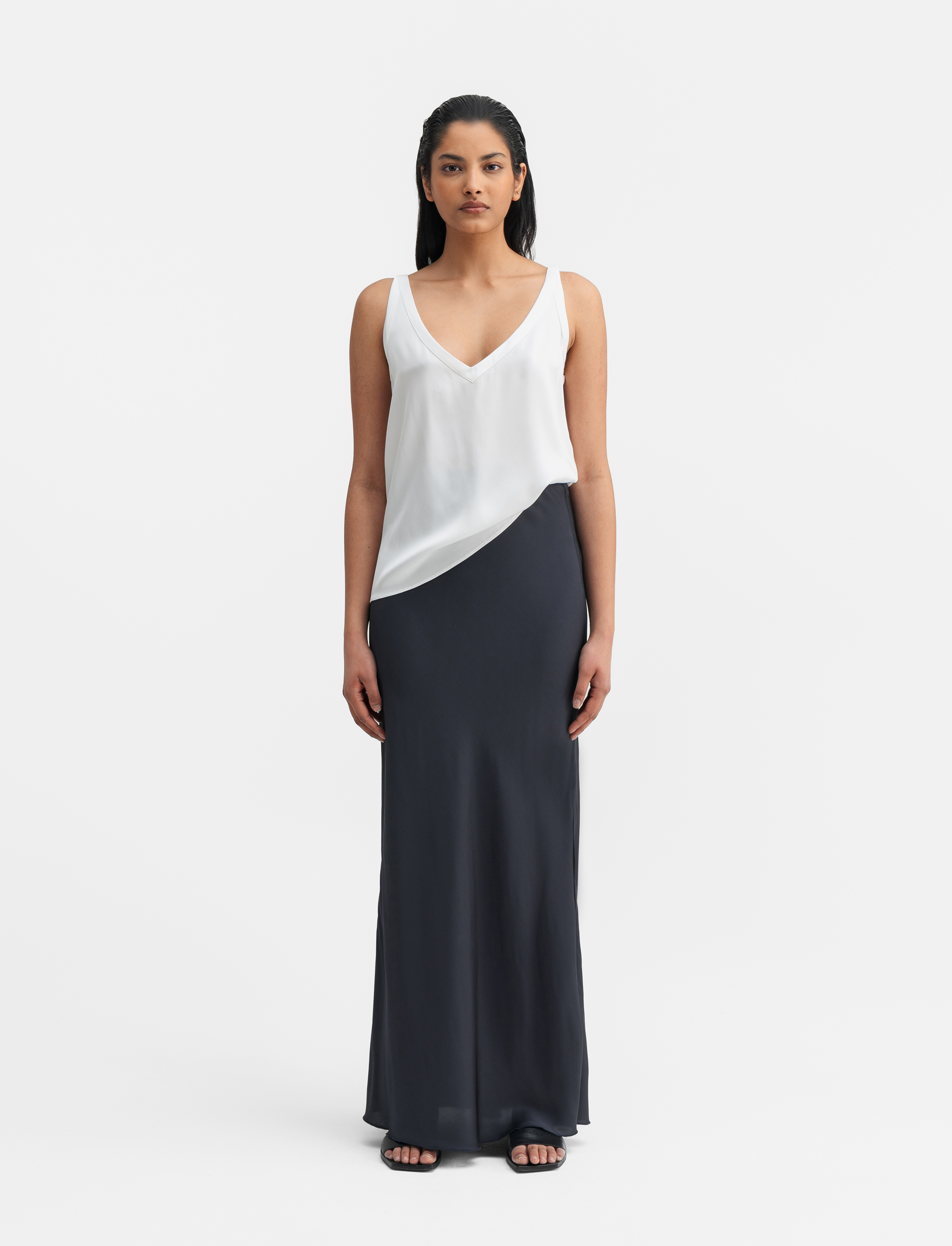 Ahlvar Gallery - Shin silk tank - Ärmlösa blusar - white - 0