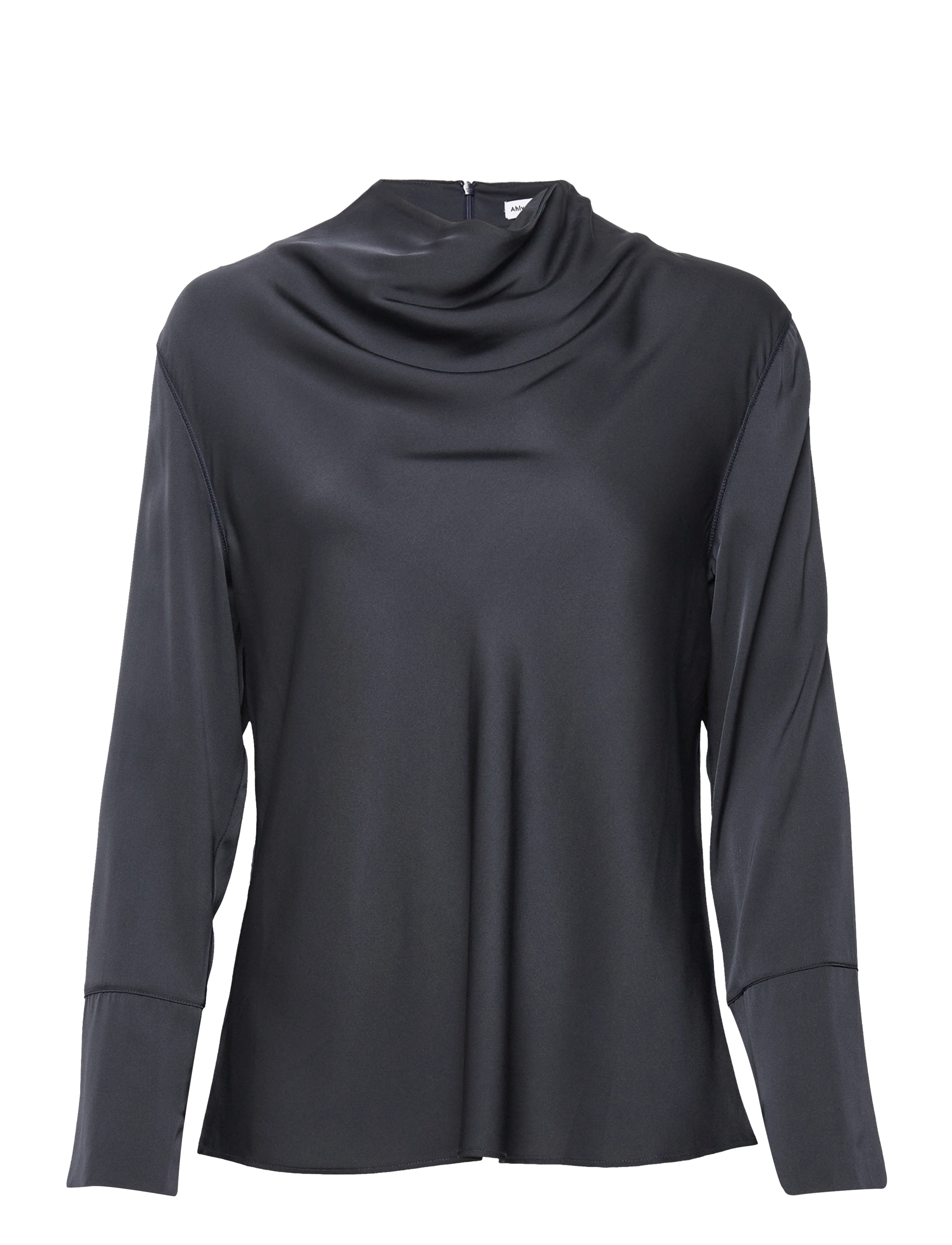Ahlvar Gallery - Ayumi silk blouse - long sleeved blouses - blue grey - 1