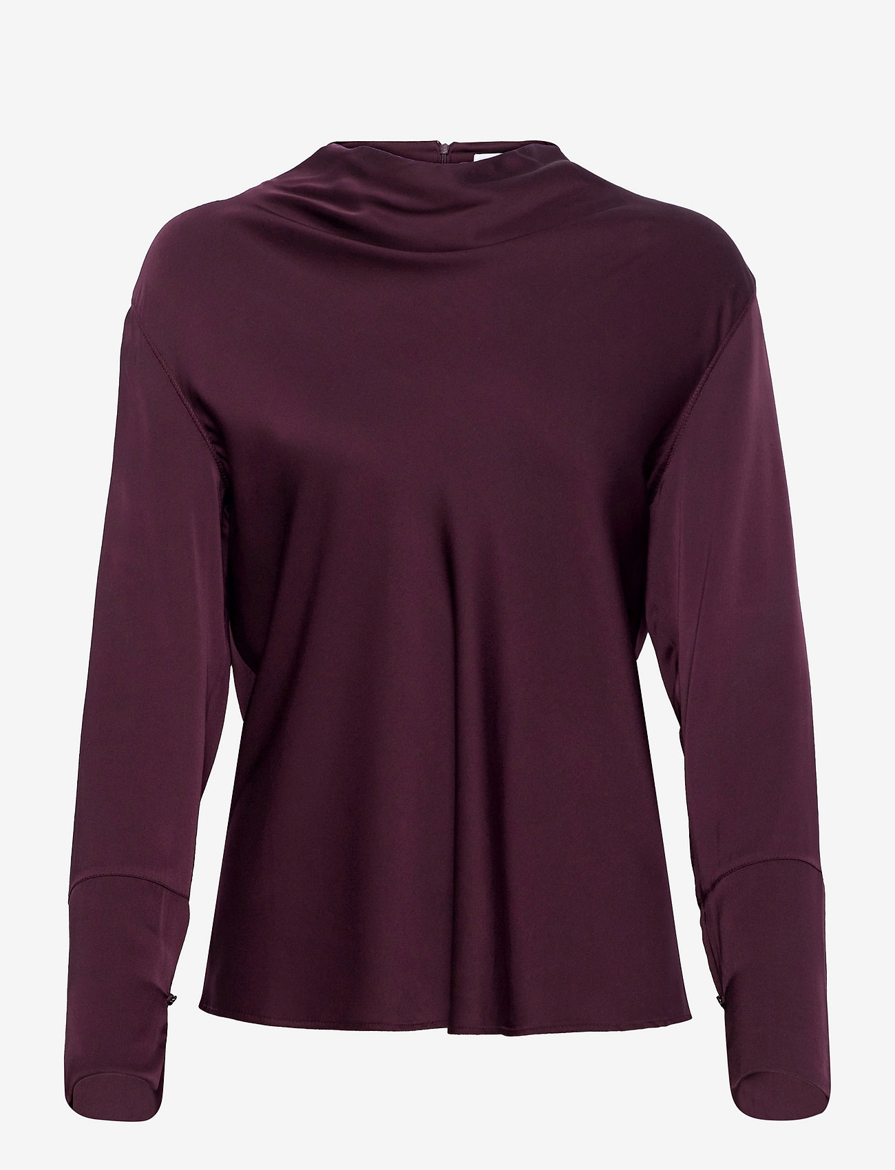 Ahlvar Gallery - Ayumi silk blouse - langärmelige blusen - burgundy - 1