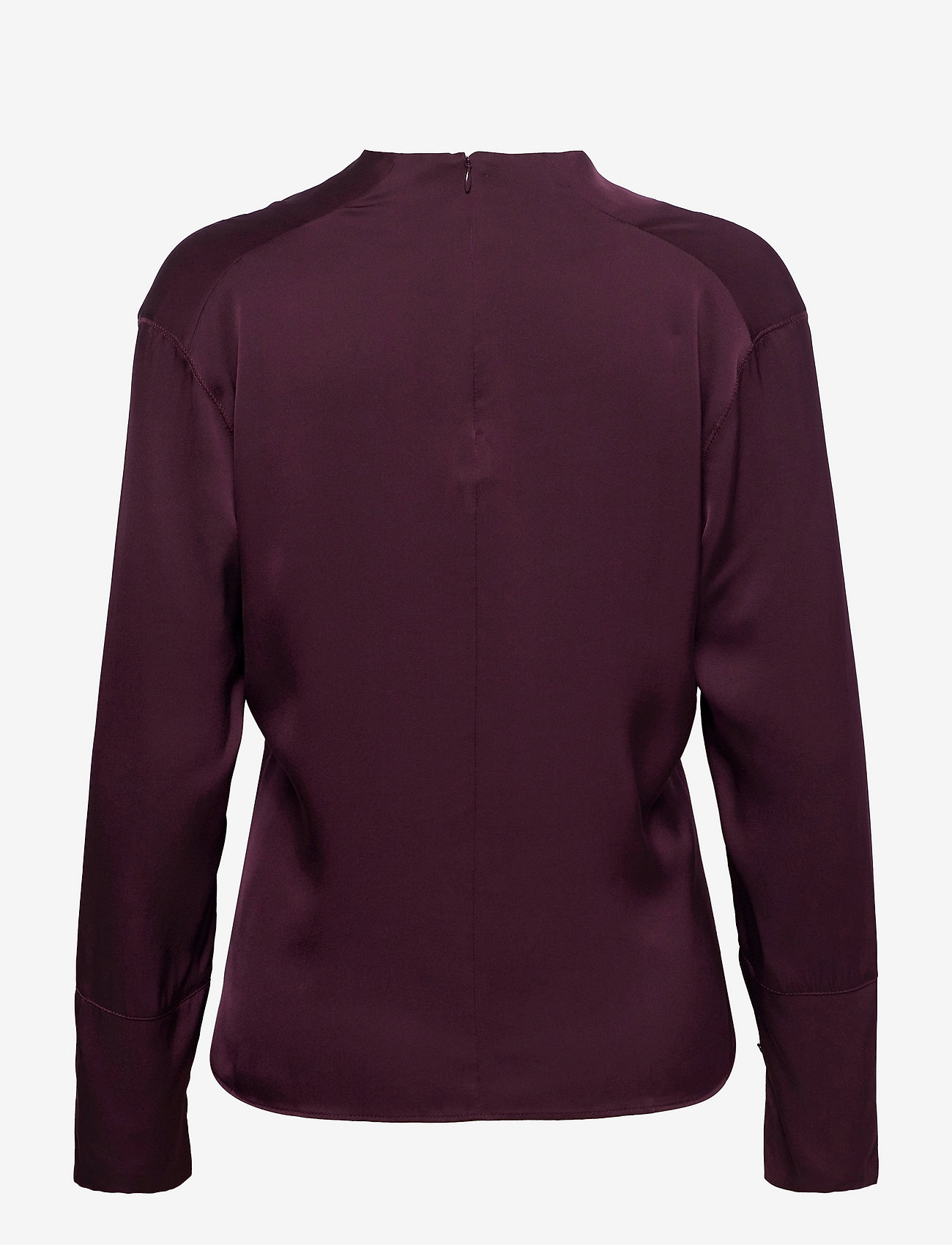 Ahlvar Gallery - Ayumi silk blouse - langärmelige blusen - burgundy - 2