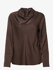 Ahlvar Gallery - Ayumi blouse - palaidinės ilgomis rankovėmis - dark brown - 0