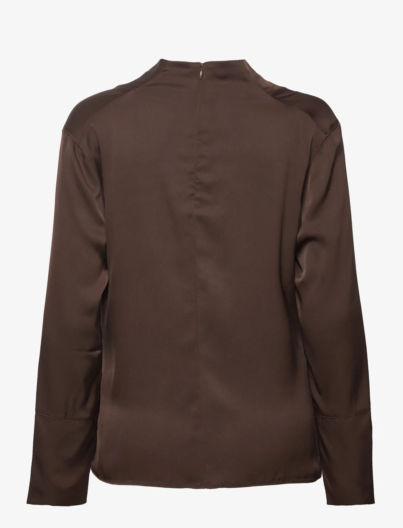 Ahlvar Gallery - Ayumi blouse - palaidinės ilgomis rankovėmis - dark brown - 1
