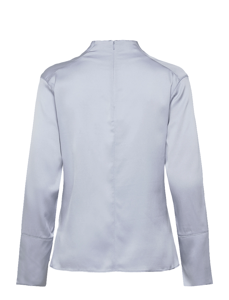 Ahlvar Gallery - Ayumi silk blouse - langärmlige blusen - denim blue - 2