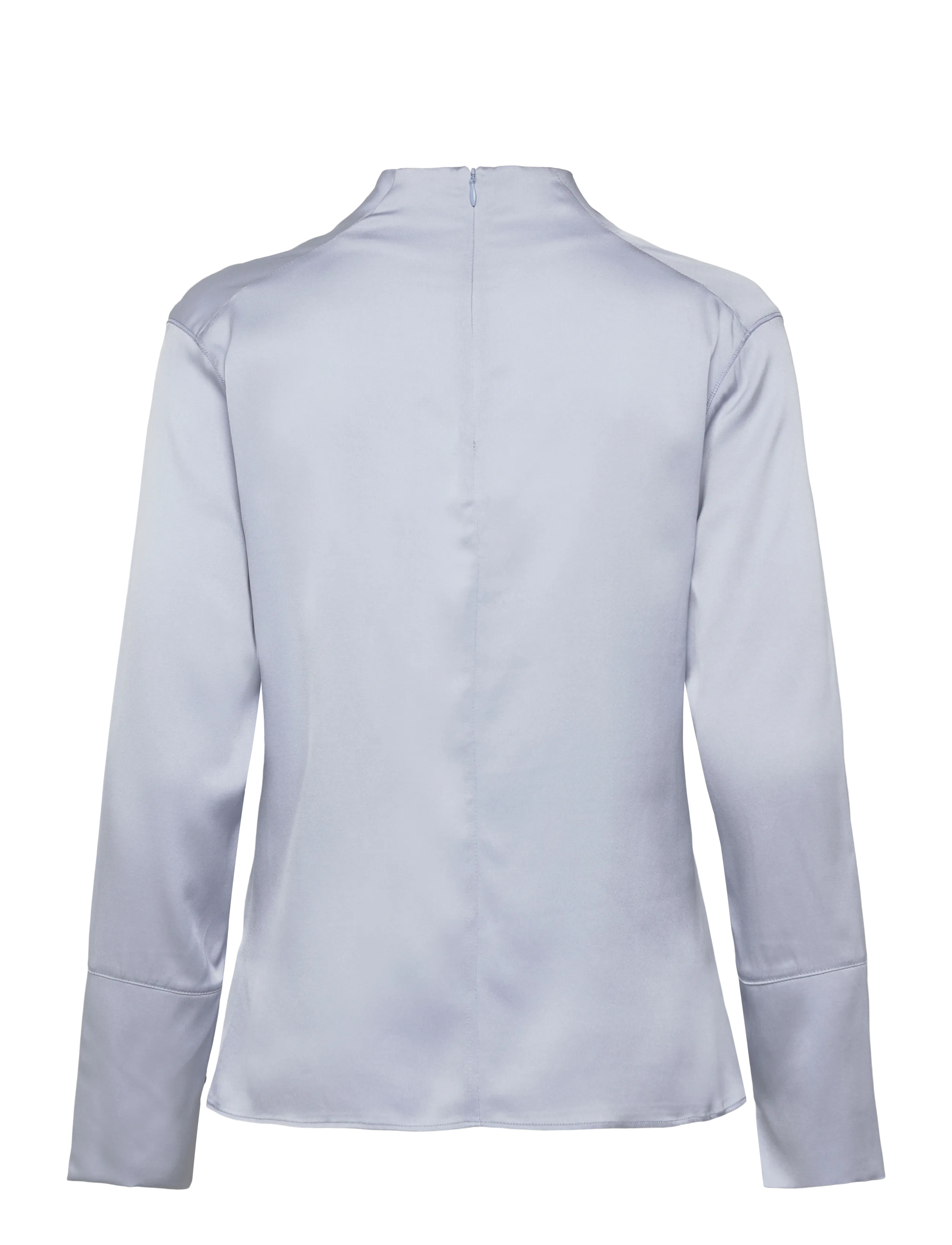 Ahlvar Gallery - Ayumi silk blouse - långärmade blusar - denim blue - 2