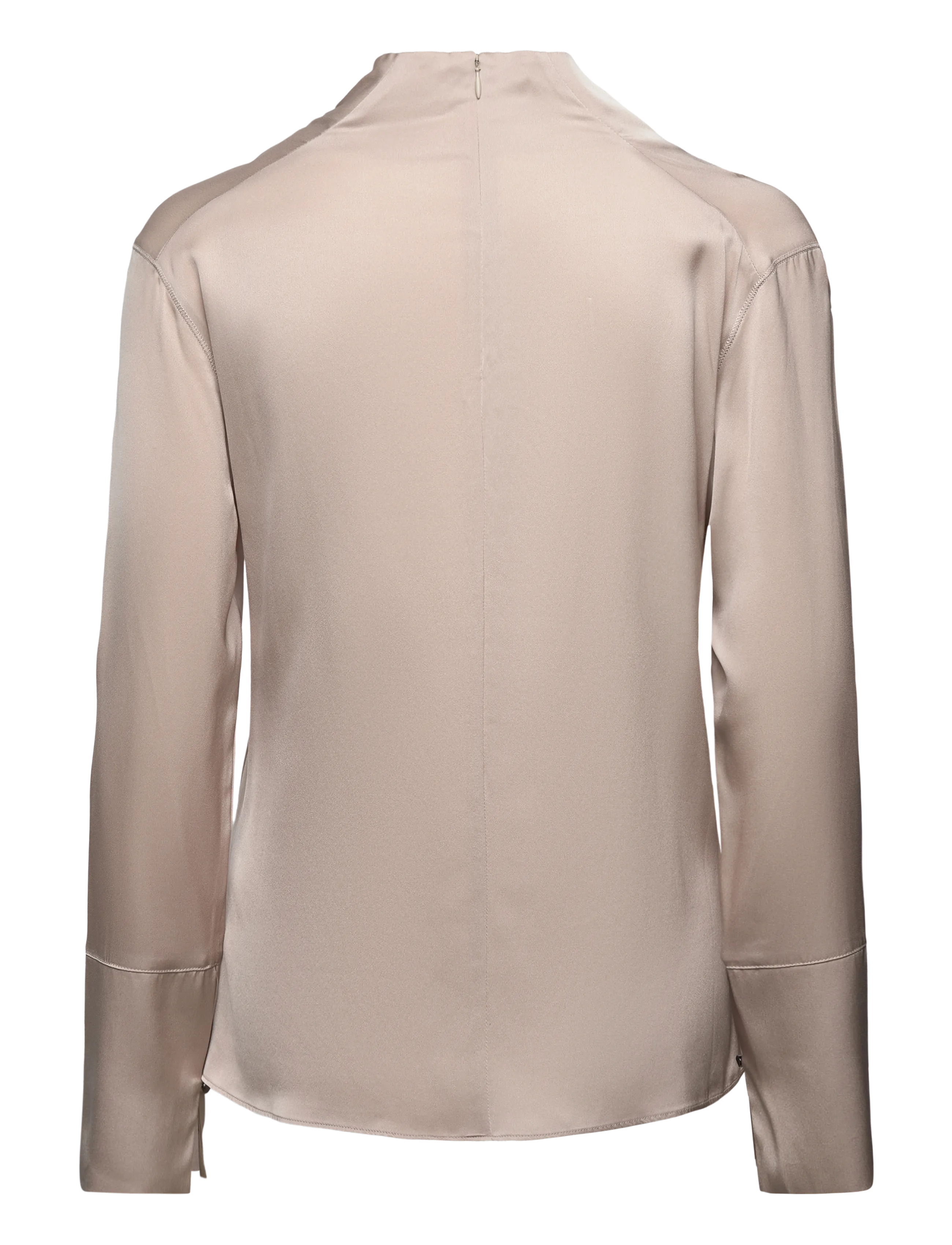 Ahlvar Gallery - Ayumi silk blouse - långärmade blusar - greige - 2