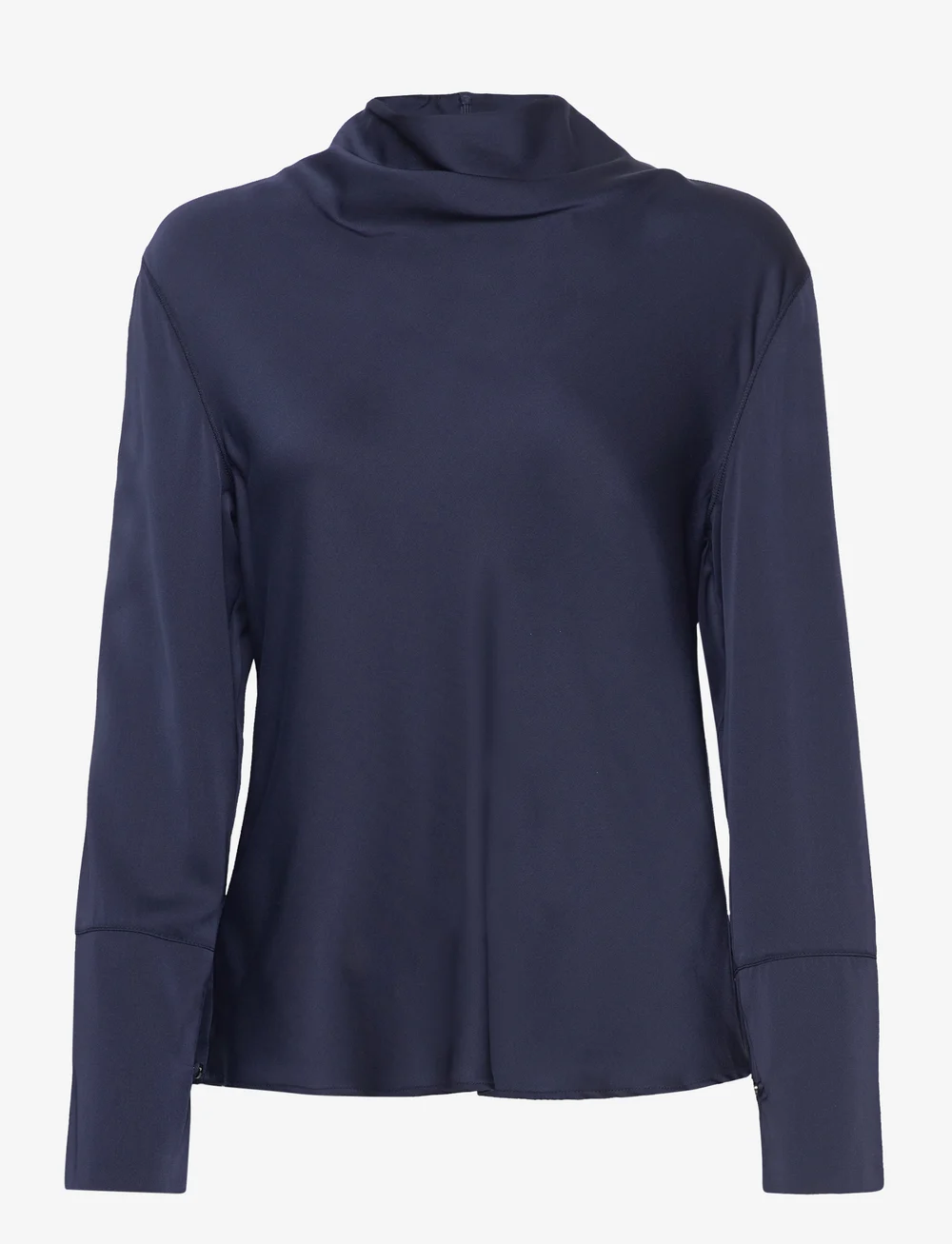 Ahlvar Gallery - Ayumi silk blouse - langærmede bluser - midnight blue - 1