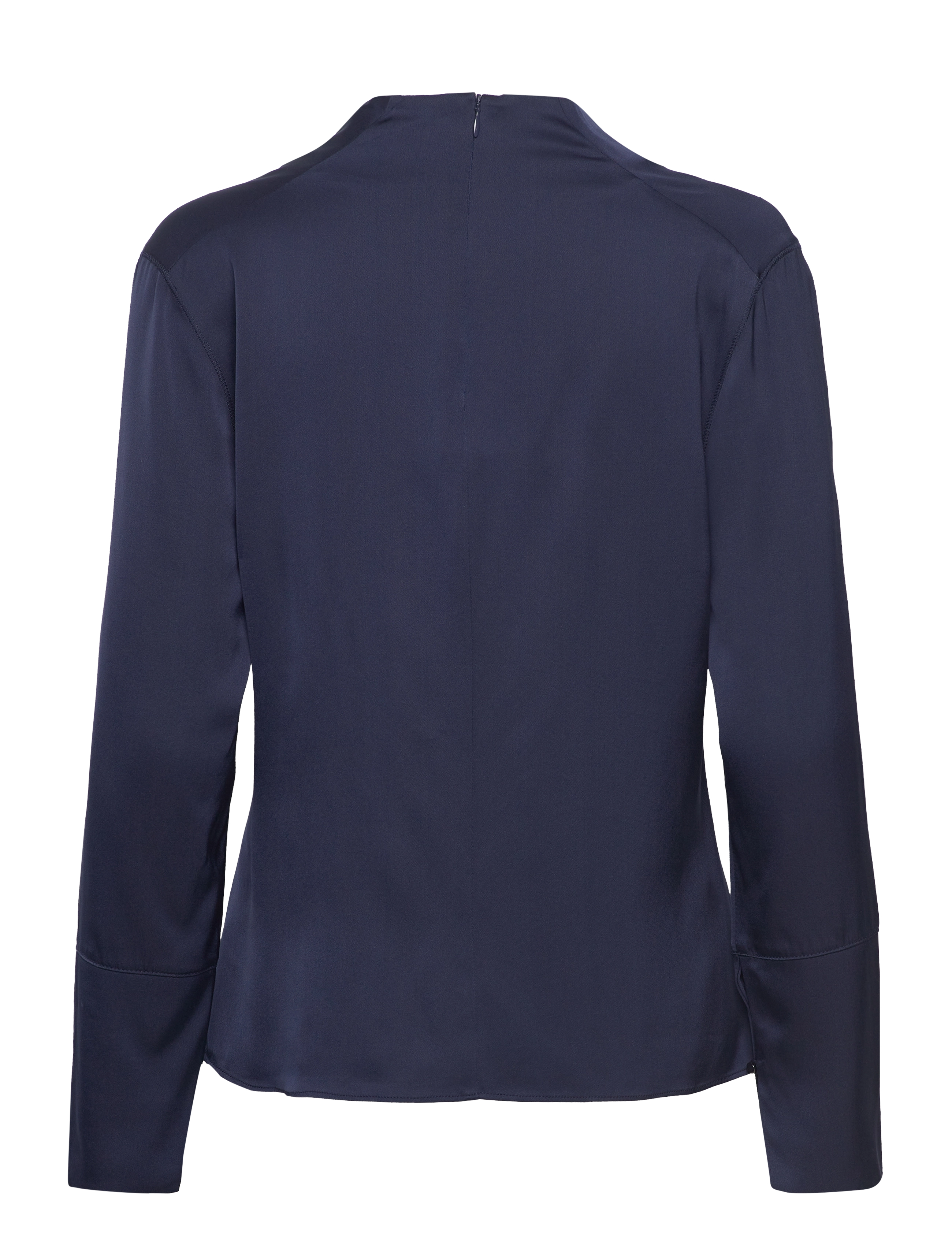 Ahlvar Gallery - Ayumi silk blouse - langærmede bluser - midnight blue - 2