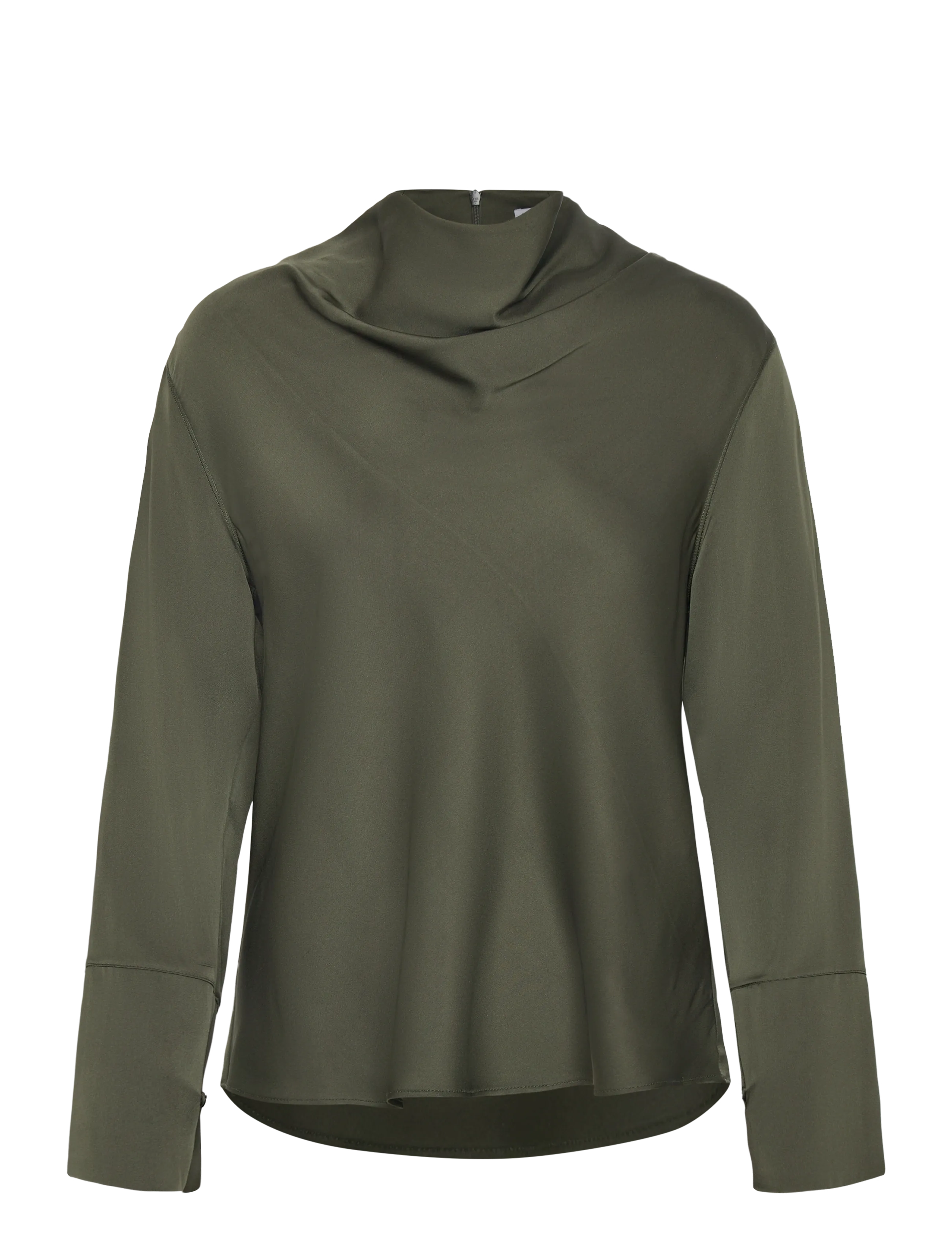 AHLVAR GALLERY Ayumi Silk Bluse Khaki - XL - Damen