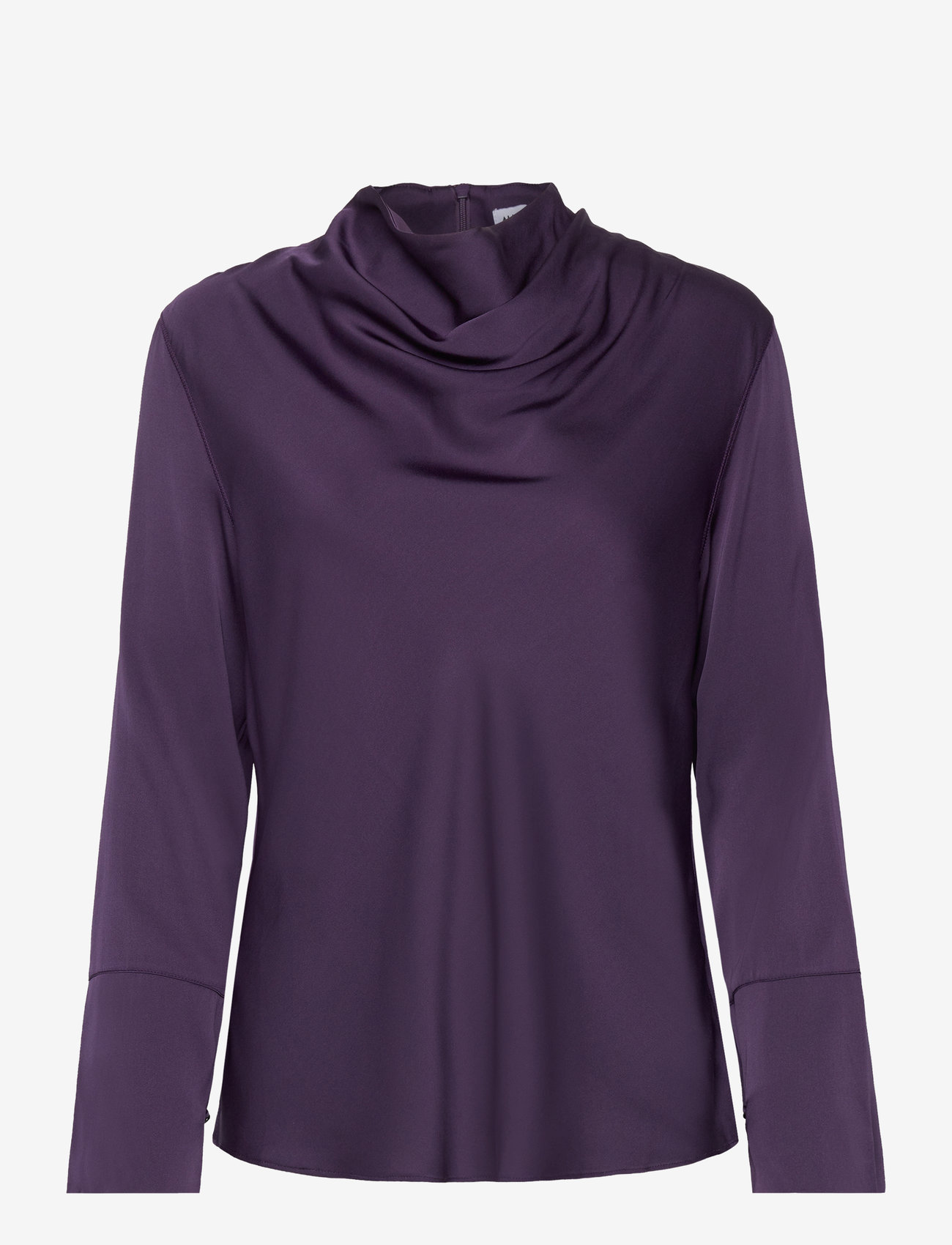 Ahlvar Gallery - Ayumi silk blouse - langærmede bluser - plum - 1