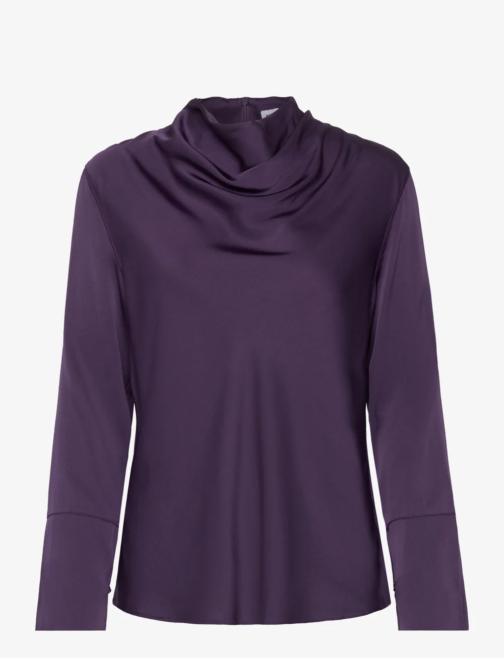 Ahlvar Gallery - Ayumi silk blouse - langærmede bluser - plum - 1