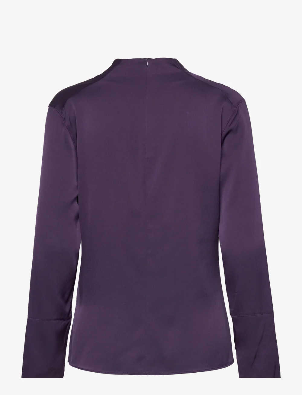 Ahlvar Gallery - Ayumi silk blouse - langærmede bluser - plum - 2