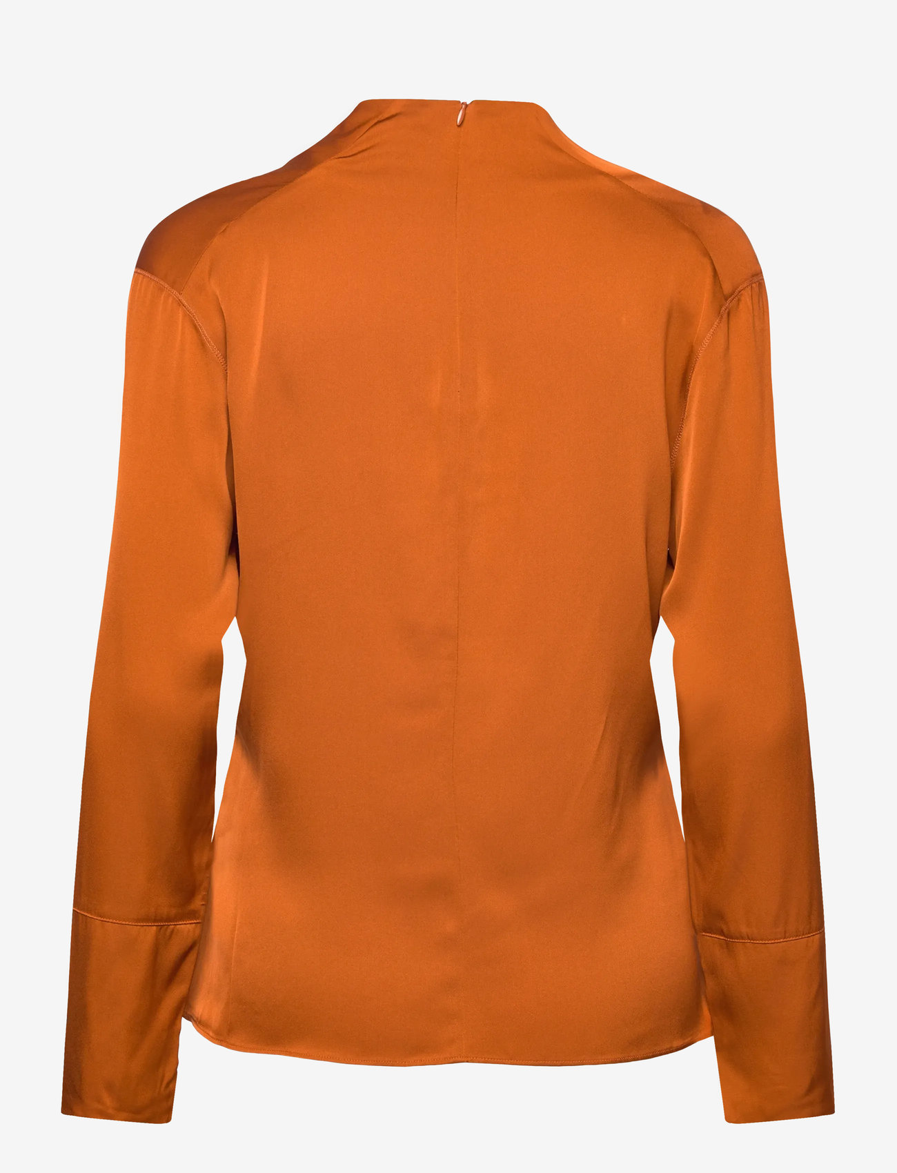 Ahlvar Gallery - Ayumi silk blouse - langärmlige blusen - rust - 2