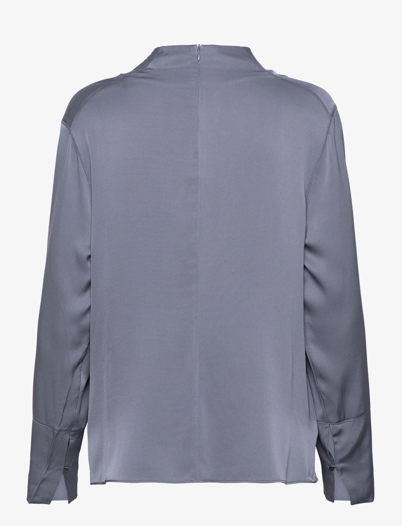 Ahlvar Gallery - Ayumi blouse - long sleeved blouses - steel blue - 1