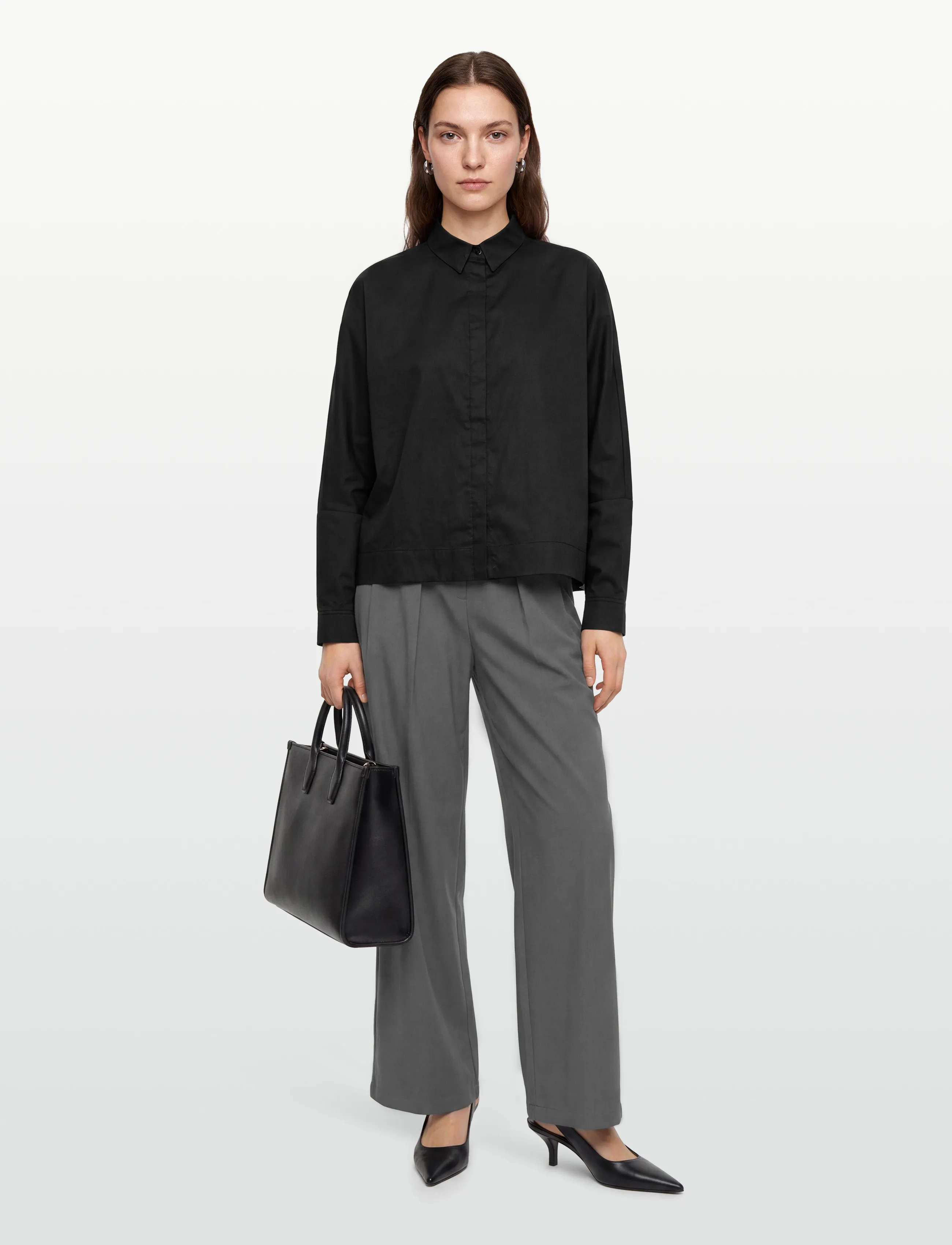 Ahlvar Gallery Gigi Shirt, M, Black, Skjorter > Langærmede, Dame