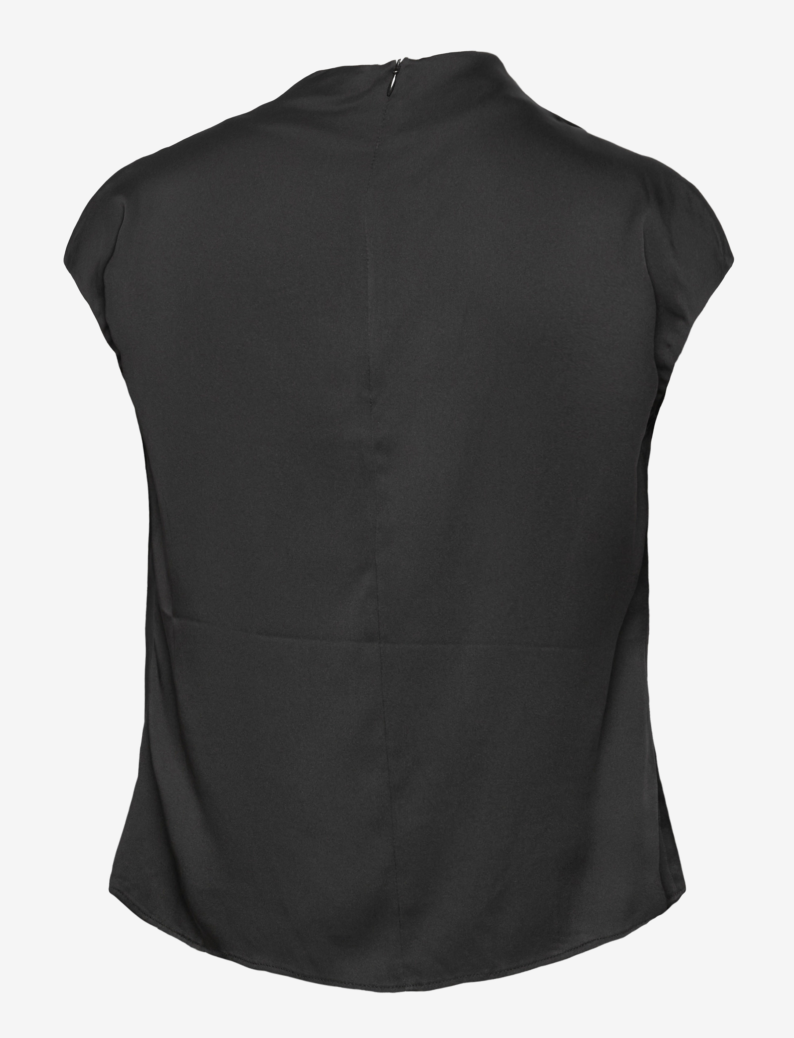 Ahlvar Gallery - Lima silk top - kurzärmelige blusen - black - 2