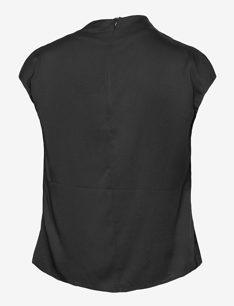 Ahlvar Gallery - Lima silk top - kortærmede bluser - black - 2