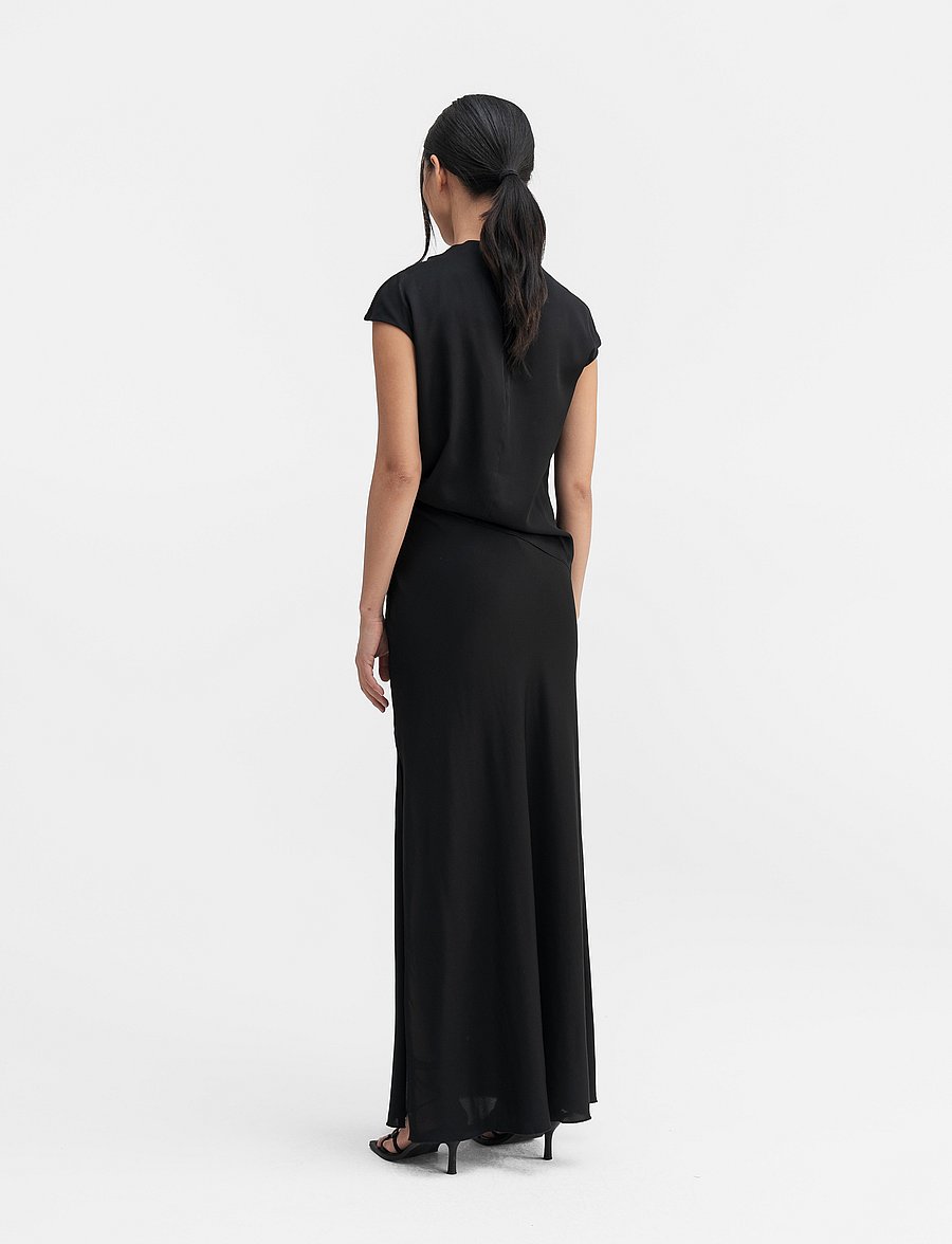 Ahlvar Gallery - Lima silk top - kortærmede bluser - black - 4