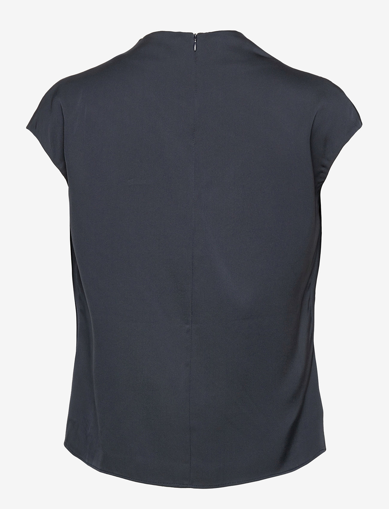 Ahlvar Gallery - Lima silk top - kurzämlige blusen - blue grey - 2