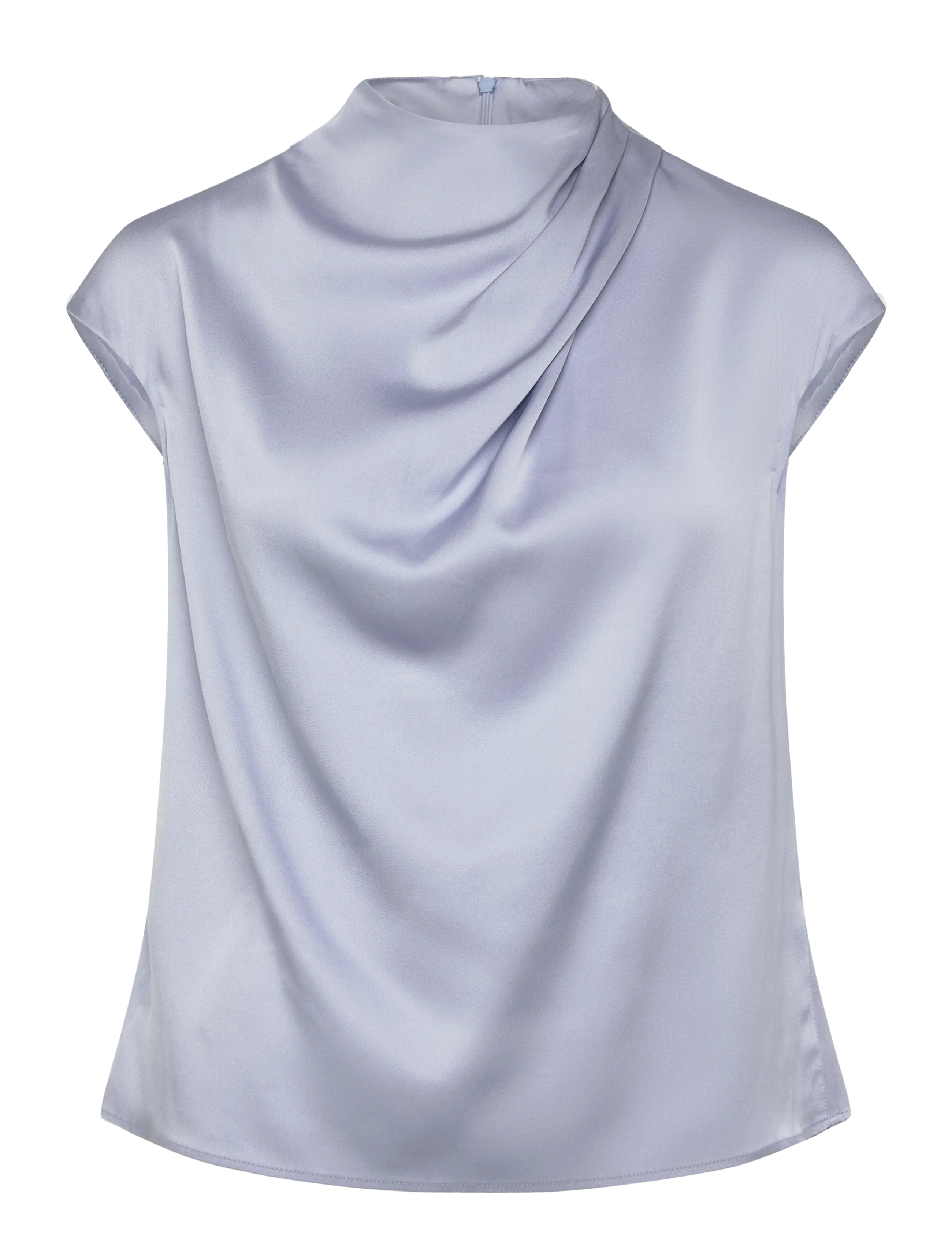 Lima silk top - DENIM BLUE