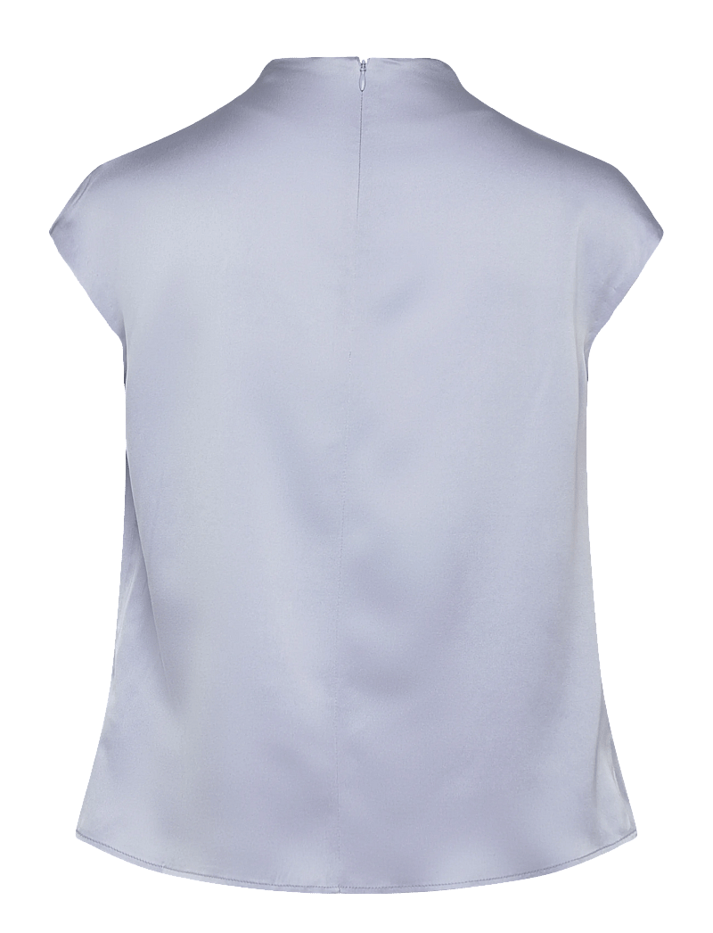 Ahlvar Gallery - Lima silk top - kortærmede bluser - denim blue - 2