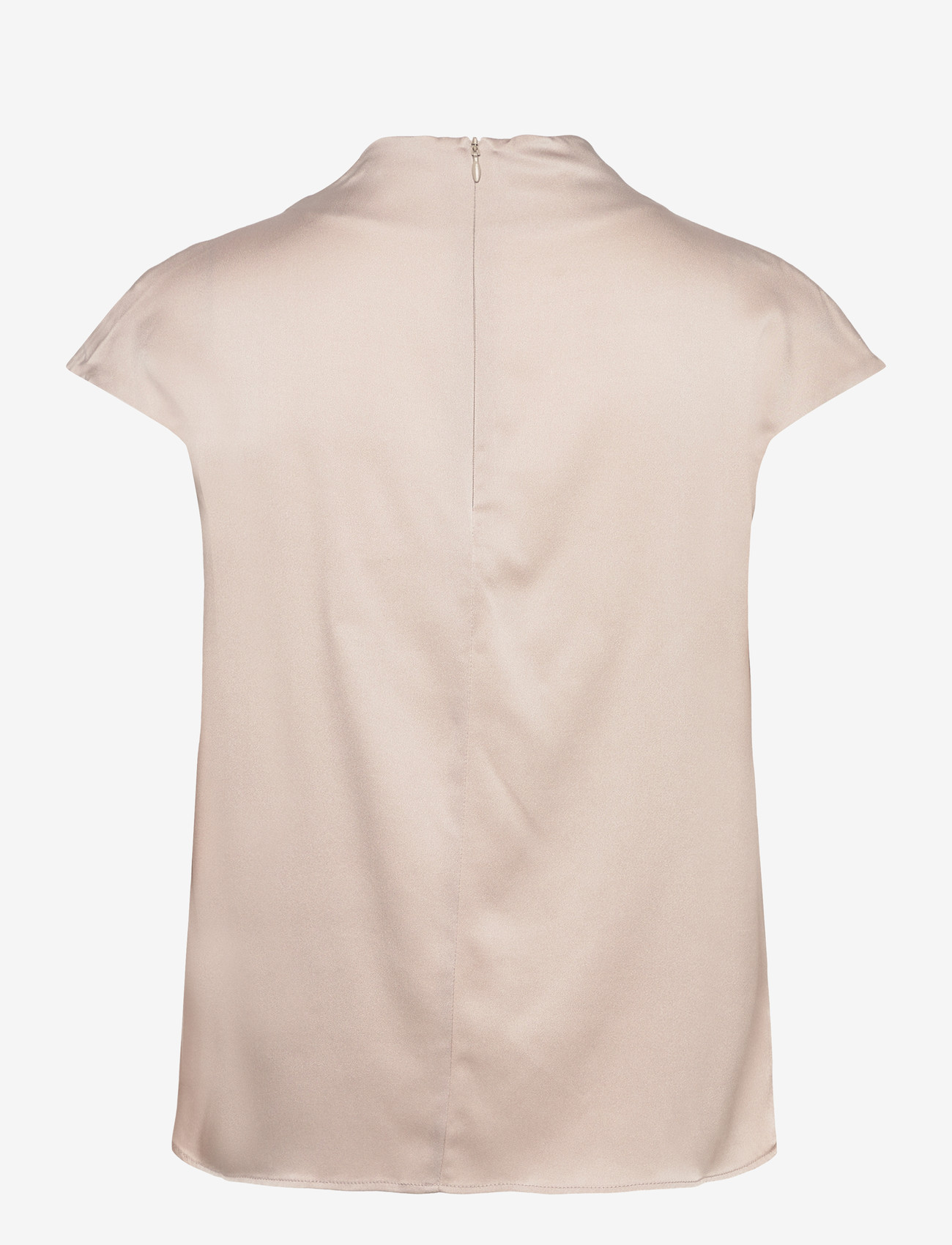 Ahlvar Gallery - Lima silk top - kortærmede bluser - greige - 2