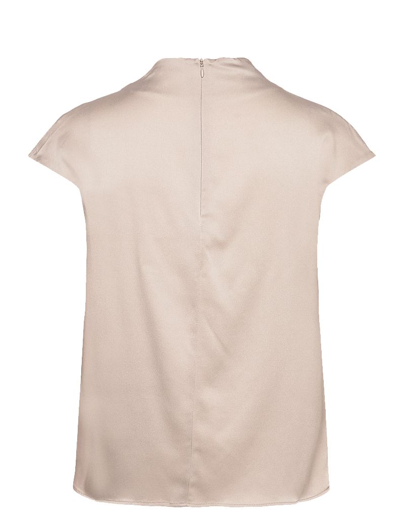 Ahlvar Gallery - Lima silk top - kortærmede bluser - greige - 2