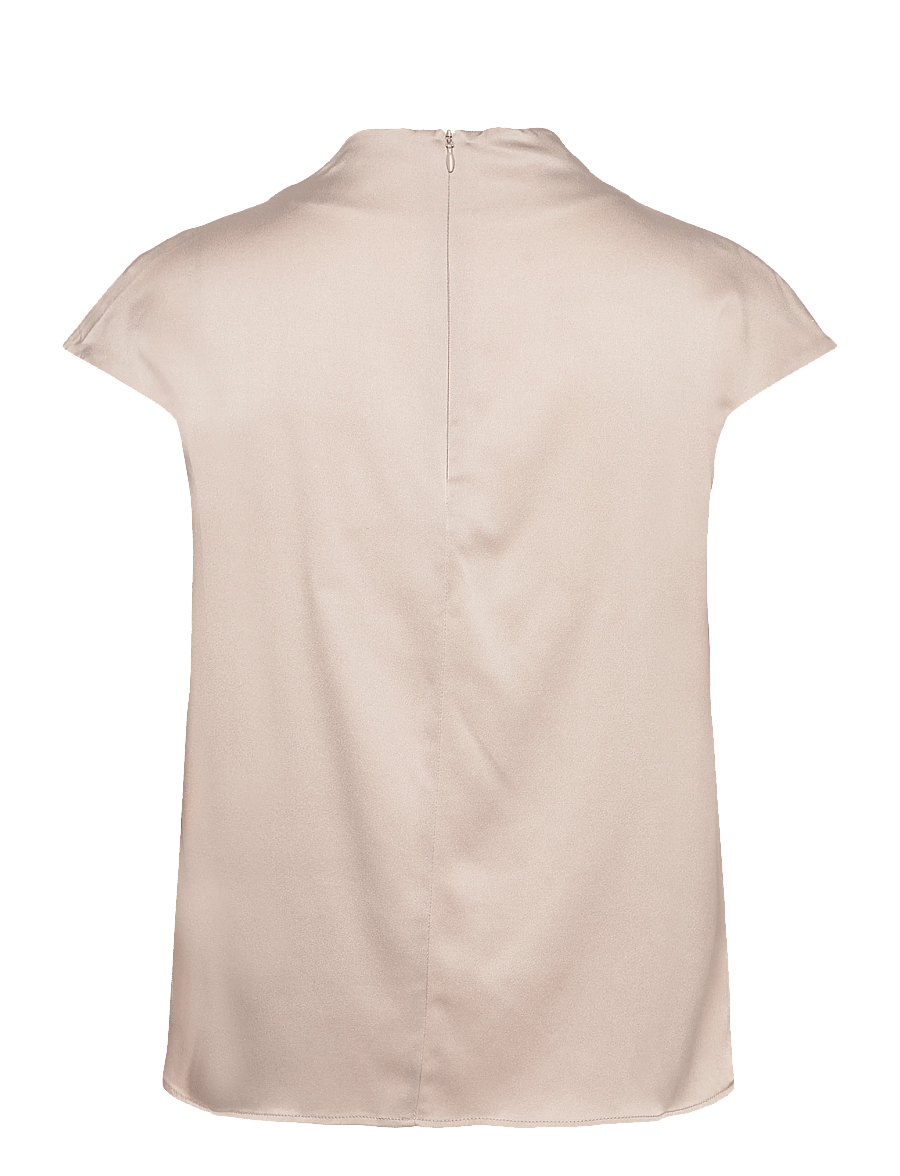 Ahlvar Gallery - Lima silk top - short-sleeved blouses - greige - 2