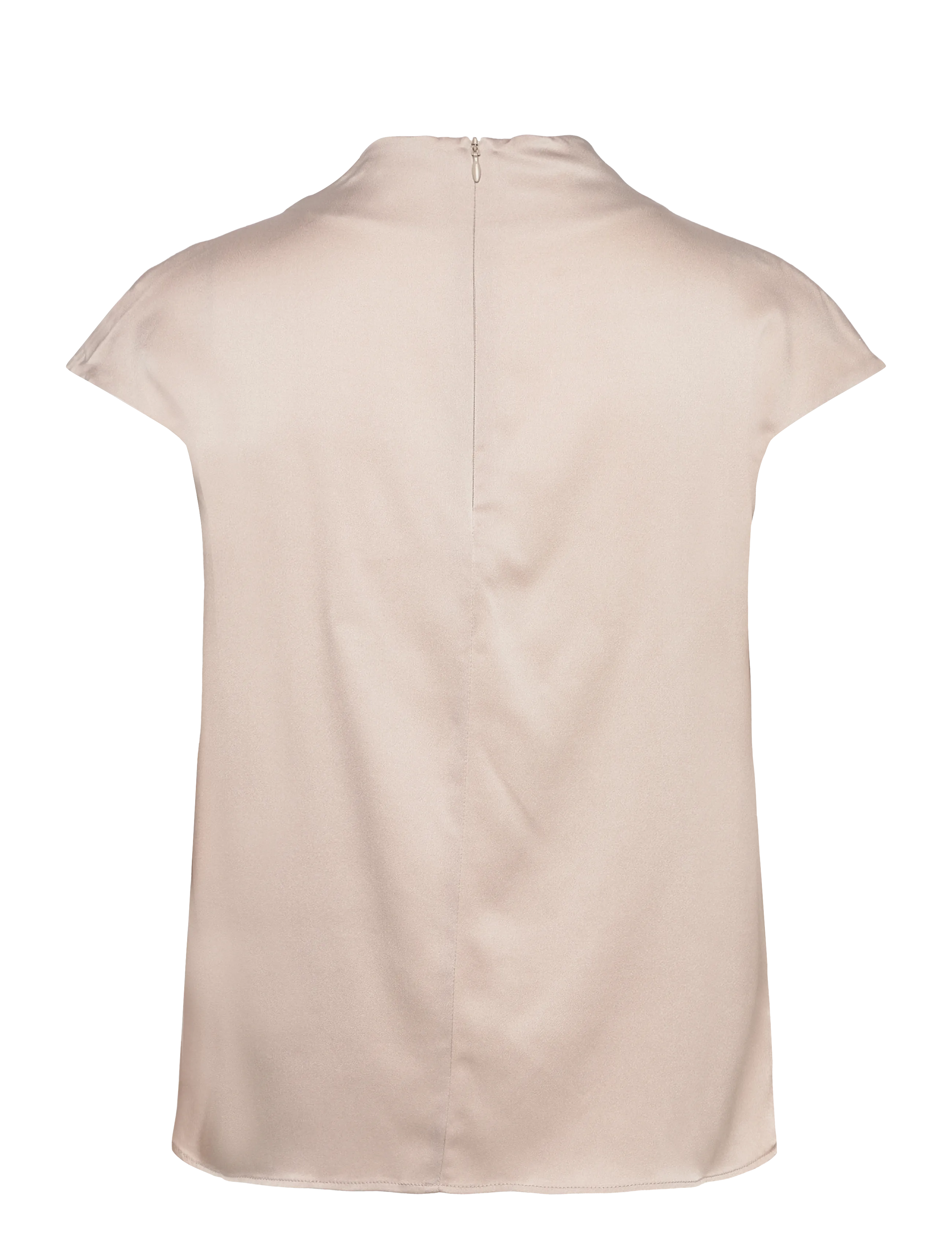 Ahlvar Gallery - Lima silk top - lühikeste varrukatega pluusid - greige - 2