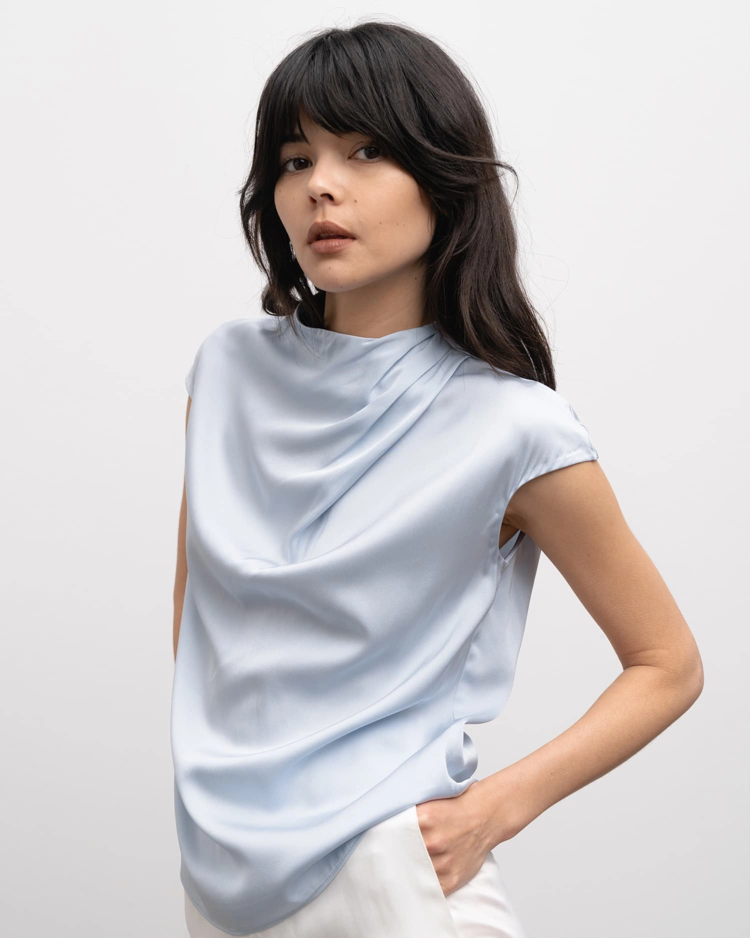 Ahlvar Gallery - Lima silk top - light blue - 4