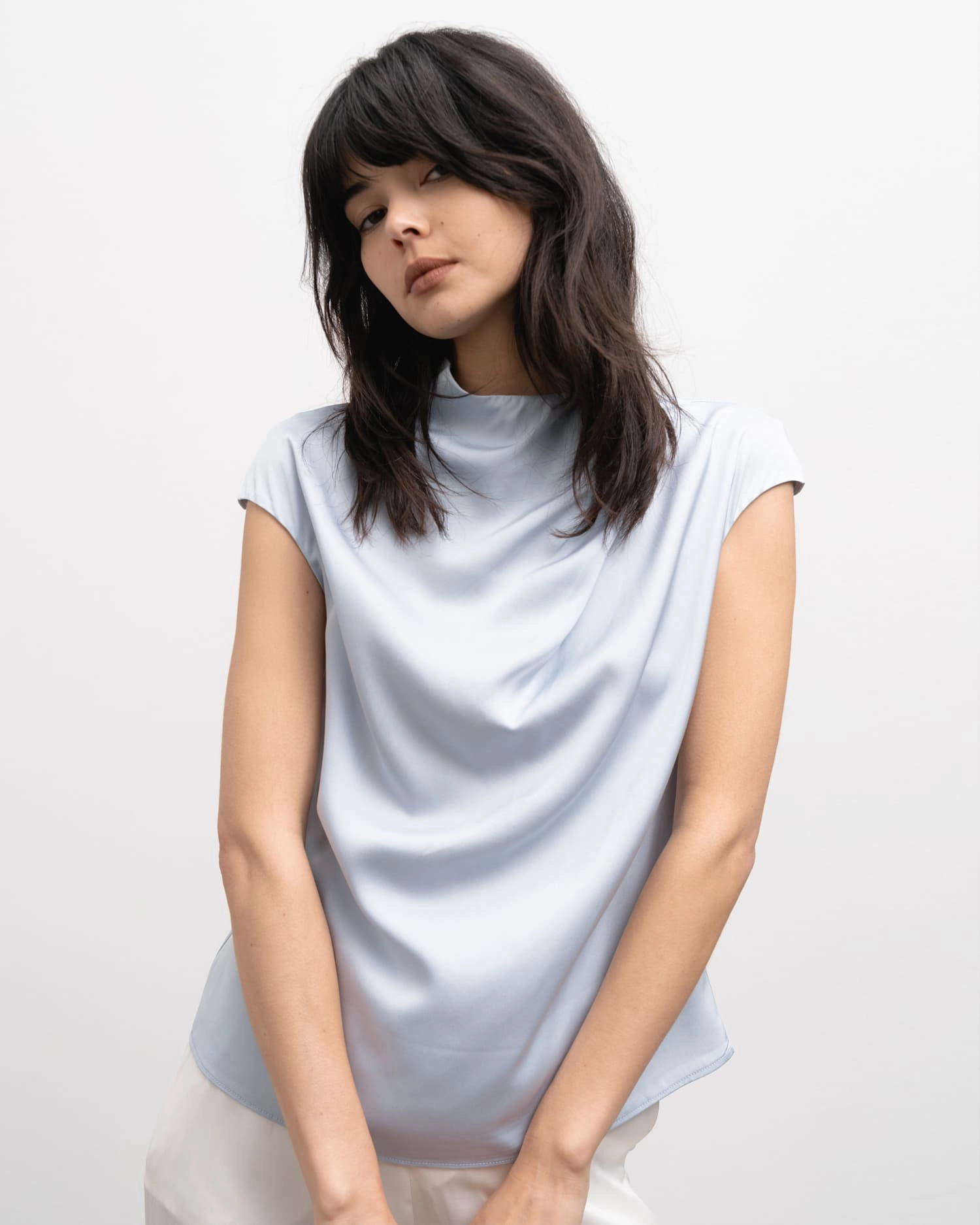 Ahlvar Gallery - Lima silk top - light blue - 5