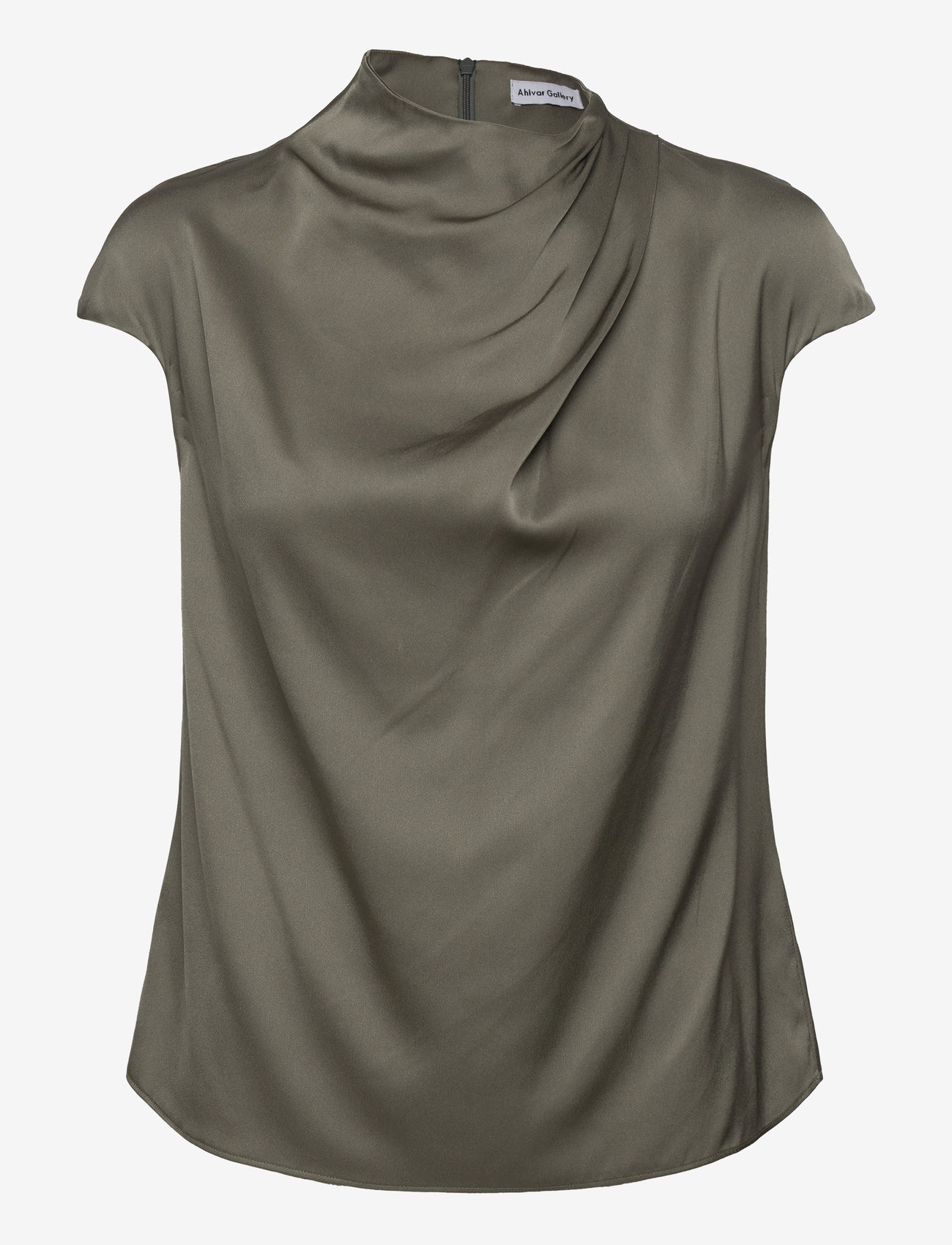 Ahlvar Gallery - Lima silk top - light military - 1