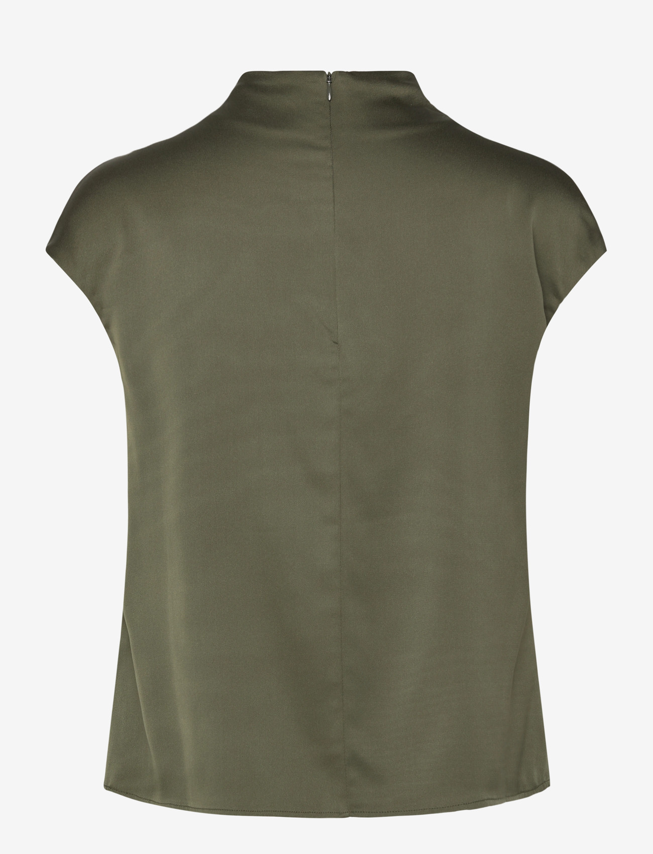 Ahlvar Gallery - Lima silk top - kortærmede bluser - olive green - 2