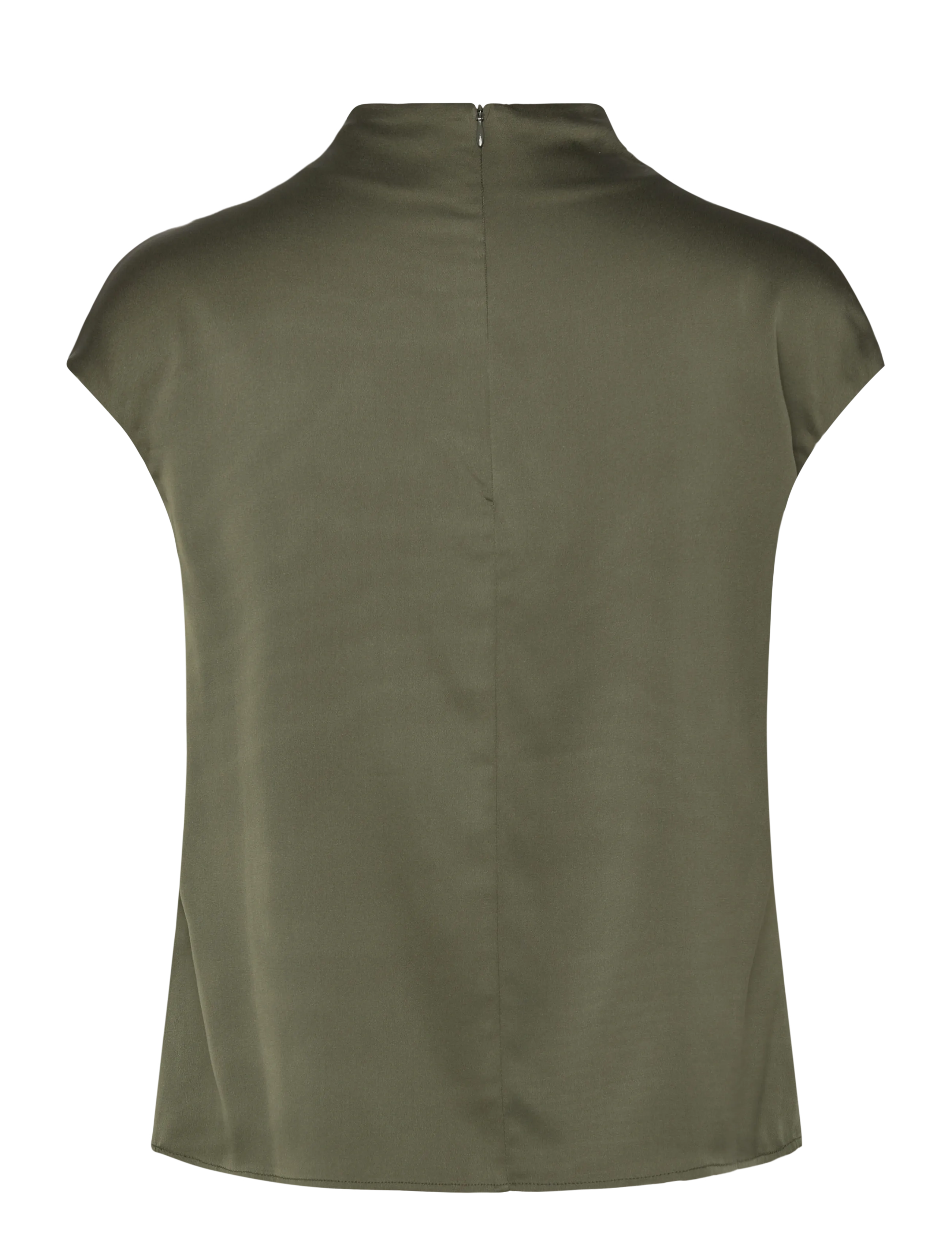 Ahlvar Gallery - Lima silk top - kurzärmelige blusen - olive green - 2