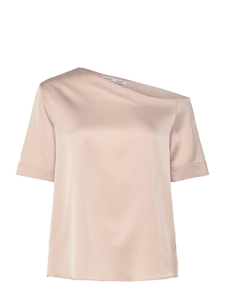 Ahlvar Gallery - Chima blouse - kortärmade blusar - greige - 1