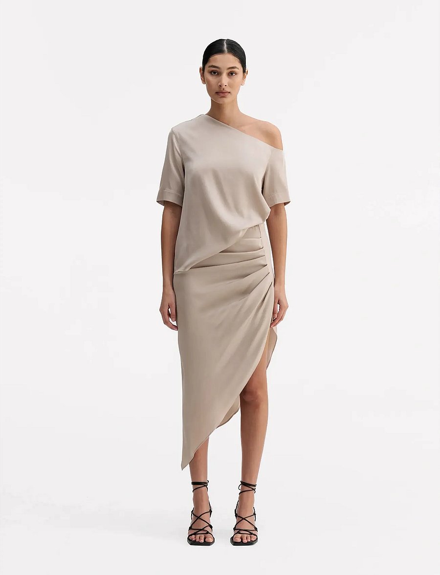 Ahlvar Gallery - Chima blouse - kortärmade blusar - greige - 3