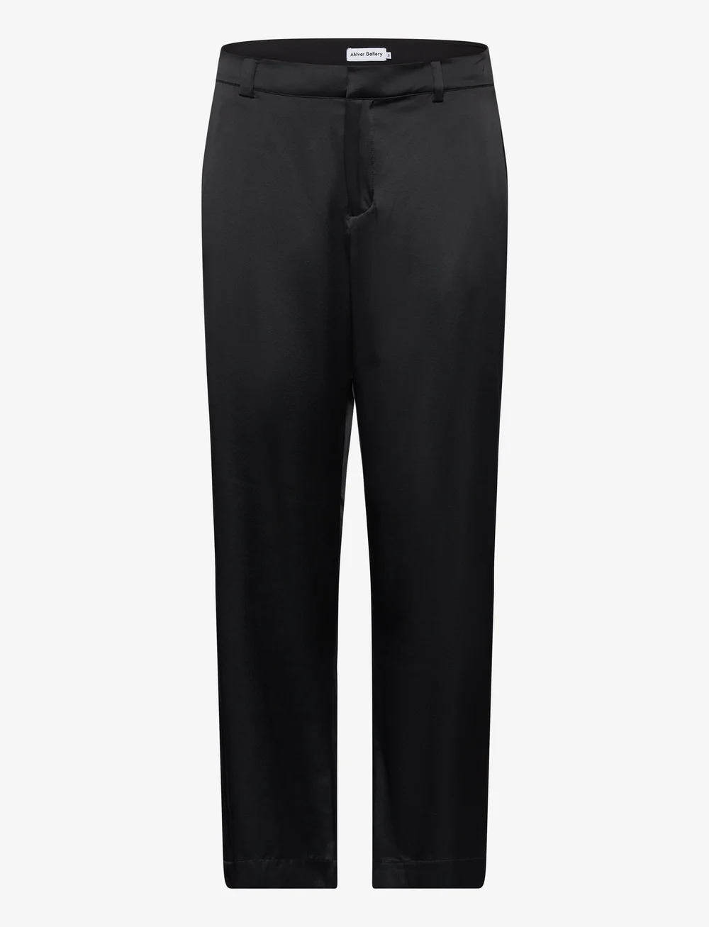 Ahlvar Gallery - Ava satin silk trousers - bukser med lige ben - black - 1
