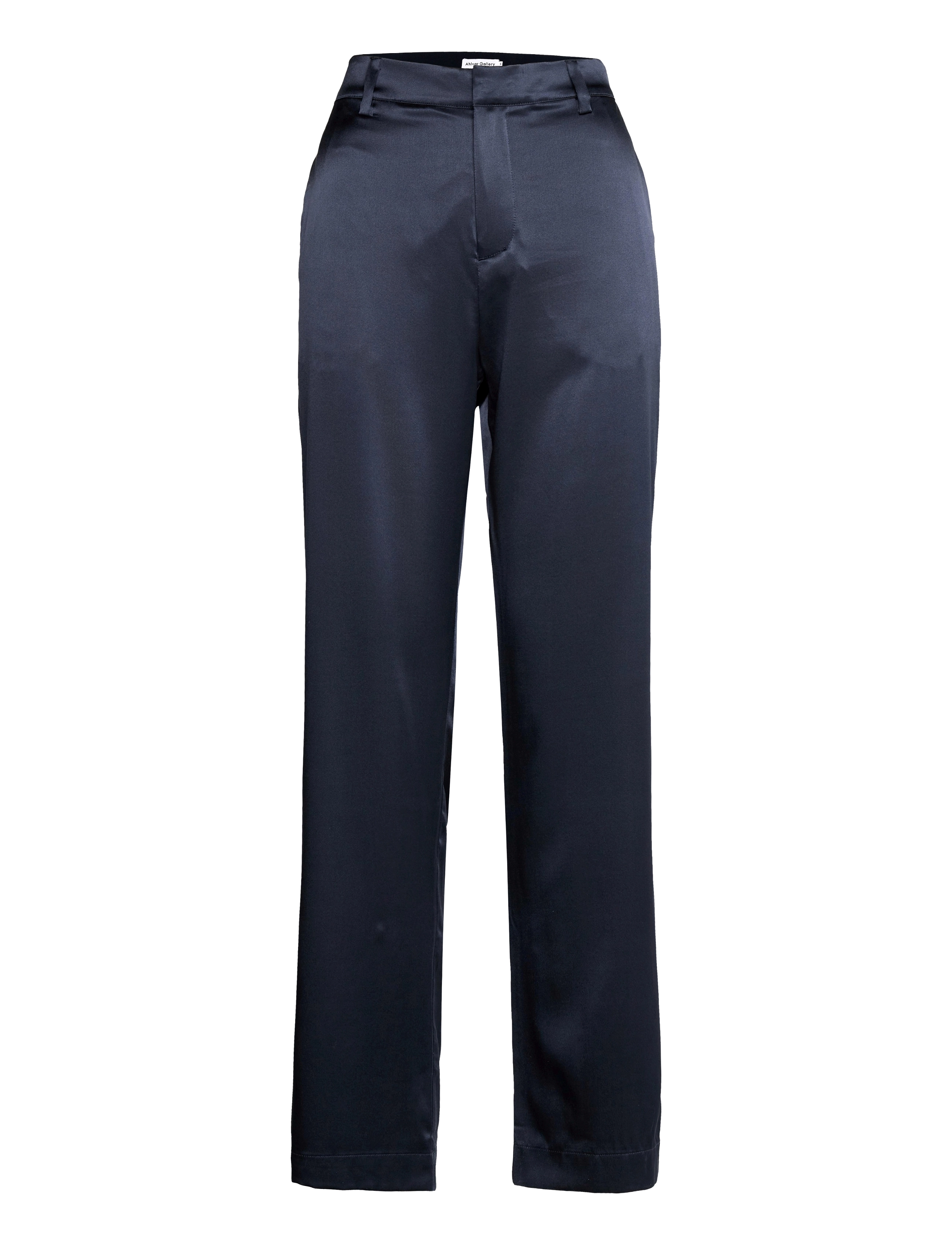 Ava satin silk trousers - BLUE GREY