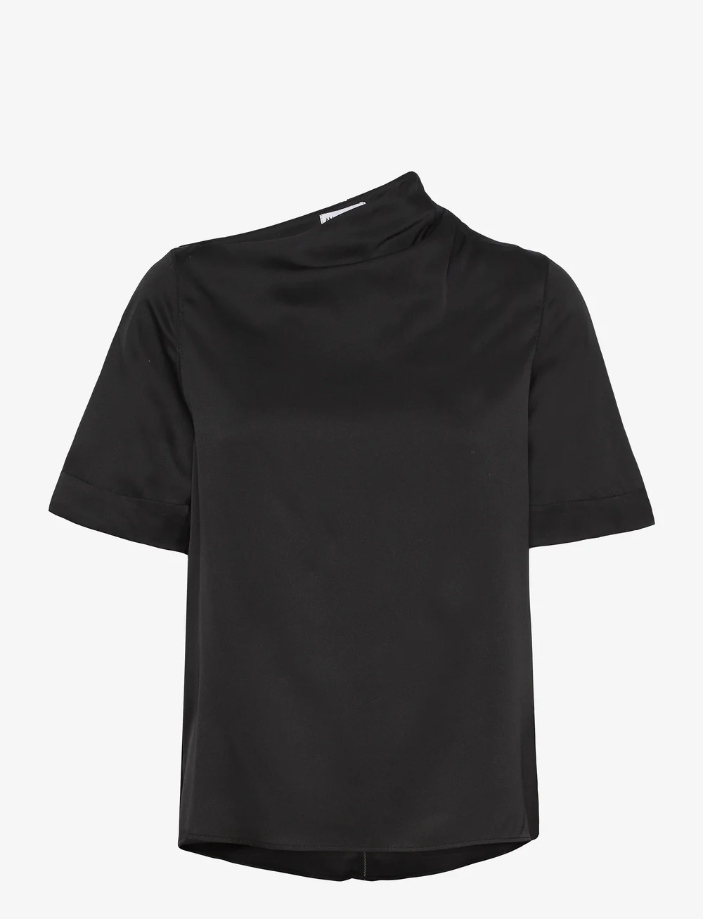 Ahlvar Gallery - Lima silk tee - kortärmade blusar - black - 1