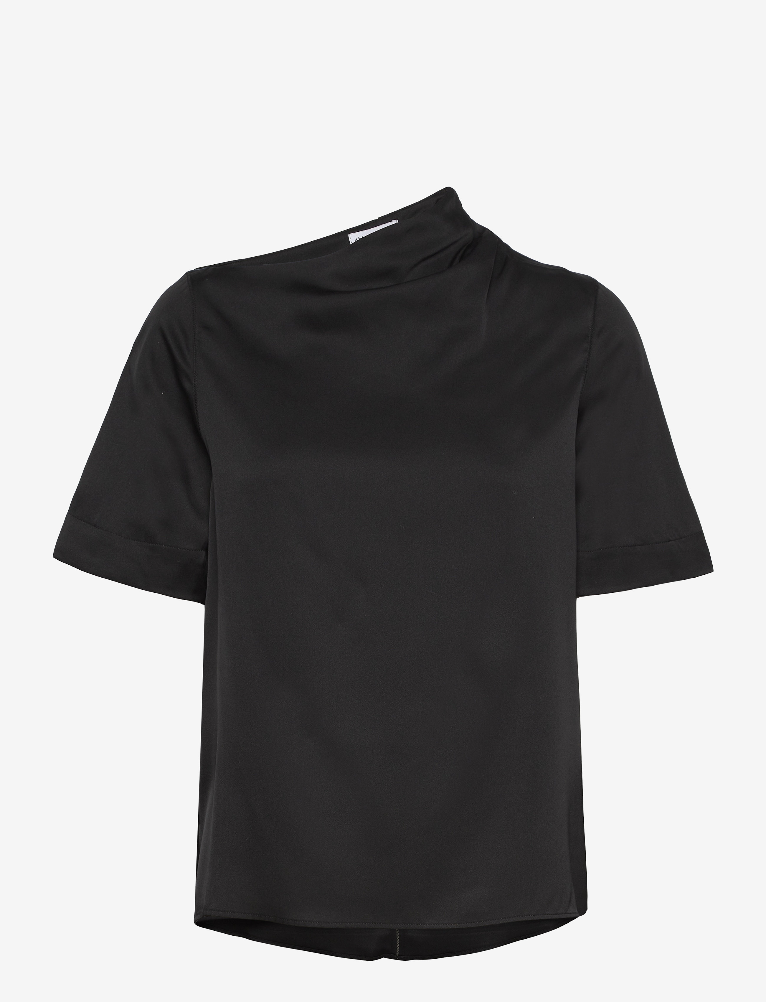 Ahlvar Gallery Lima silk tee - Bluser - BLACK / black