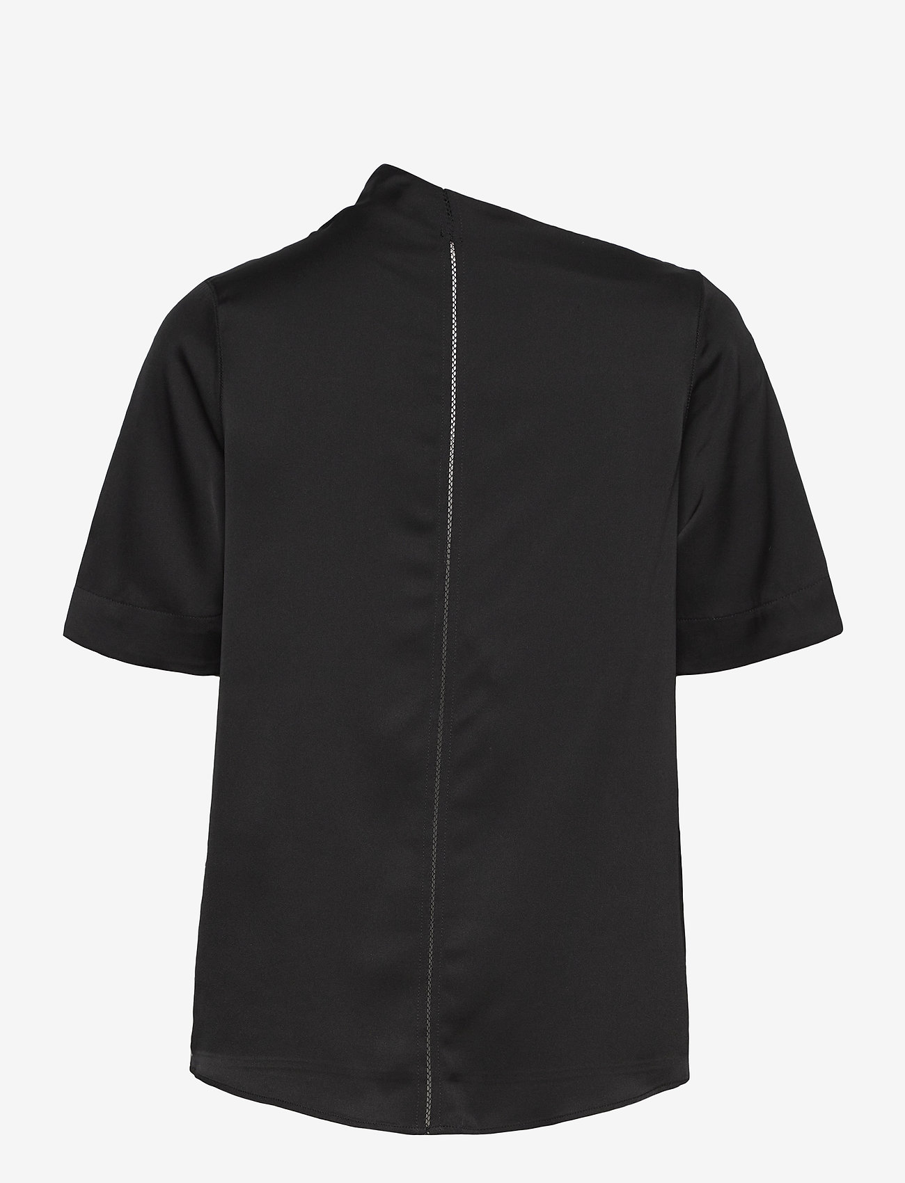 Ahlvar Gallery - Lima silk tee - kurzämlige blusen - black - 1