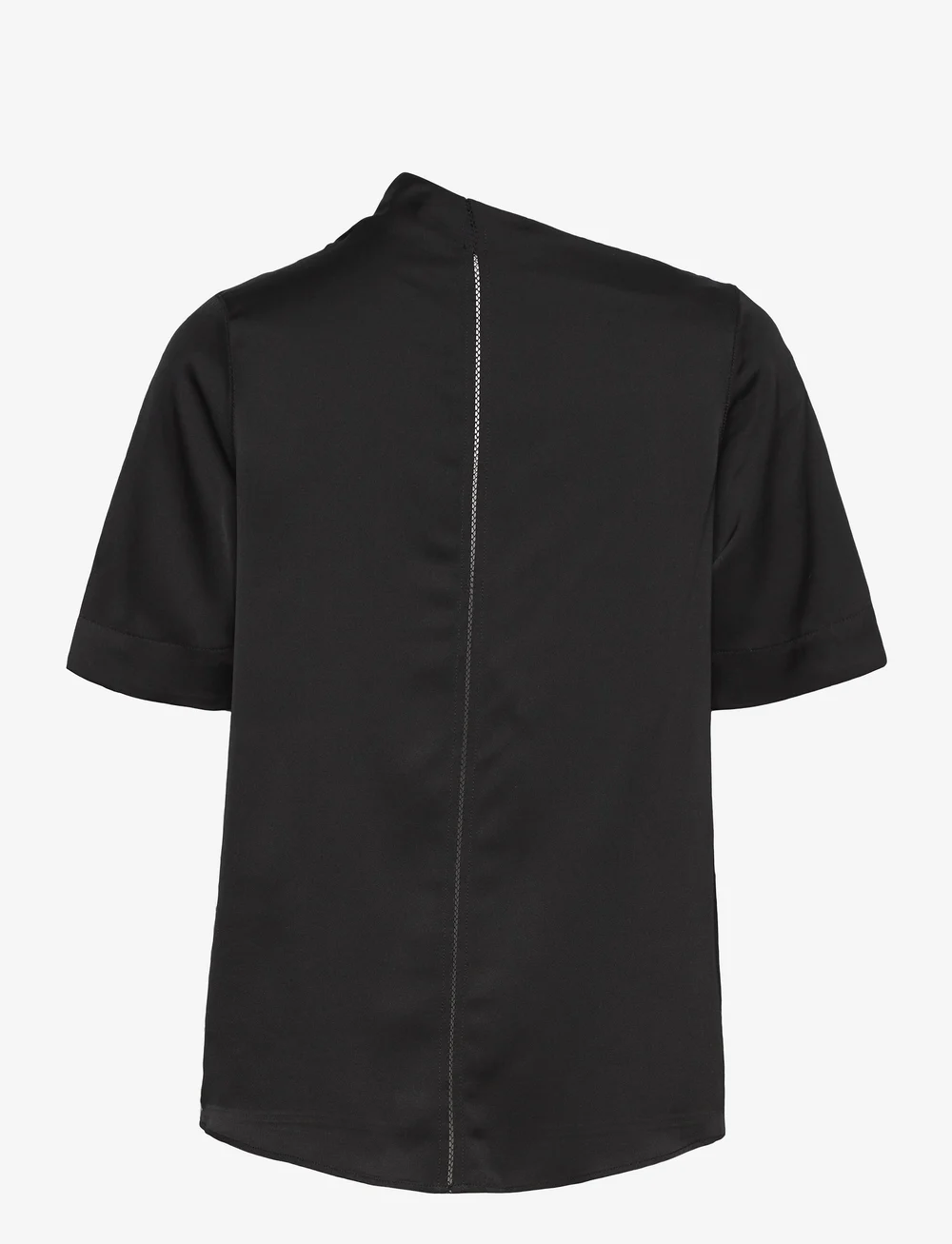 Ahlvar Gallery - Lima silk tee - kortärmade blusar - black - 2