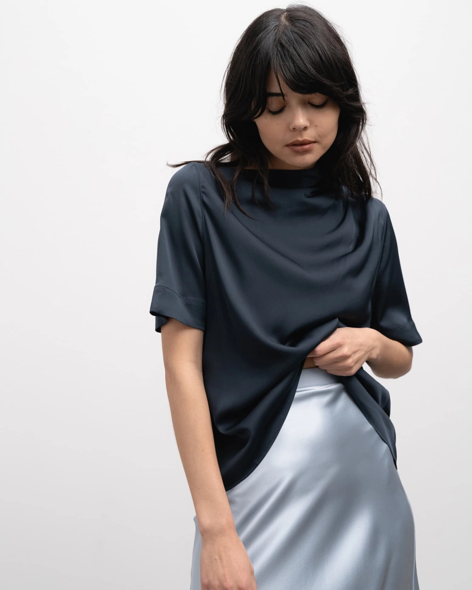 Ahlvar Gallery Lima Silk Tee toppar & linnen dam – bild 4