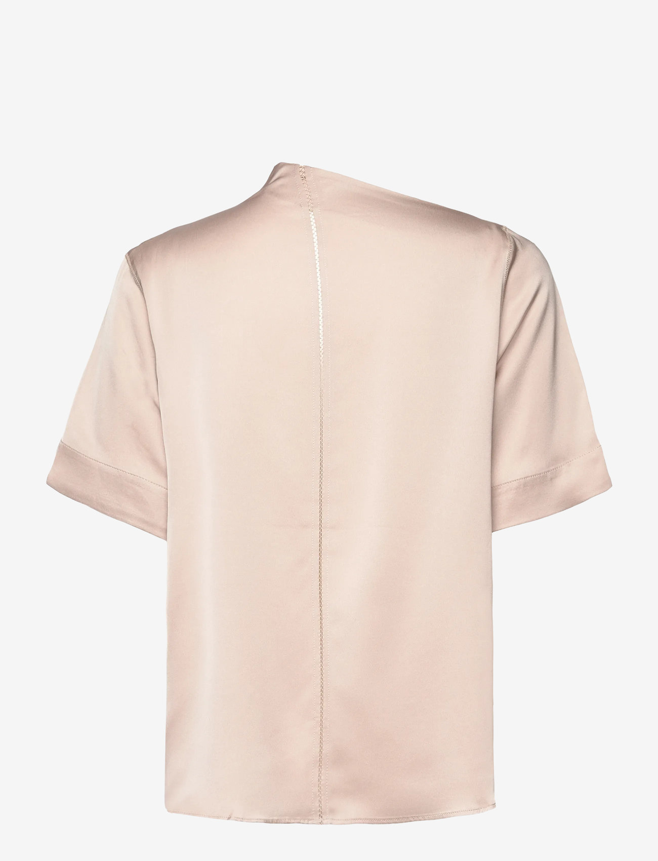Ahlvar Gallery - Lima silk tee - lyhythihaiset puserot - greige - 1