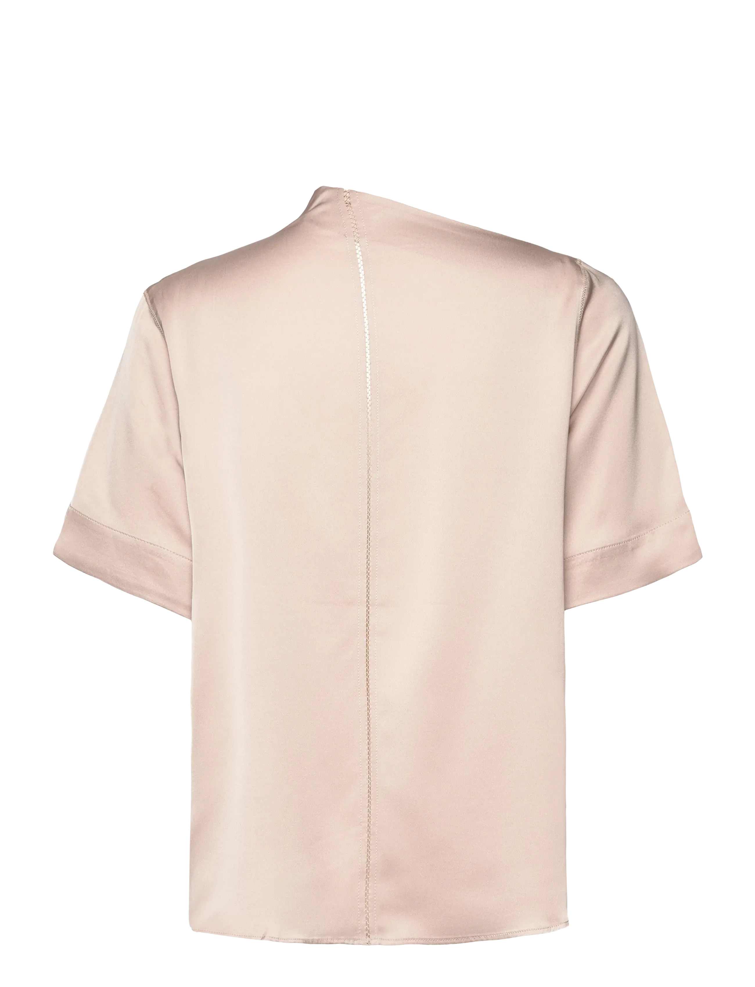 Ahlvar Gallery - Lima silk tee - kurzärmelige blusen - greige - 2
