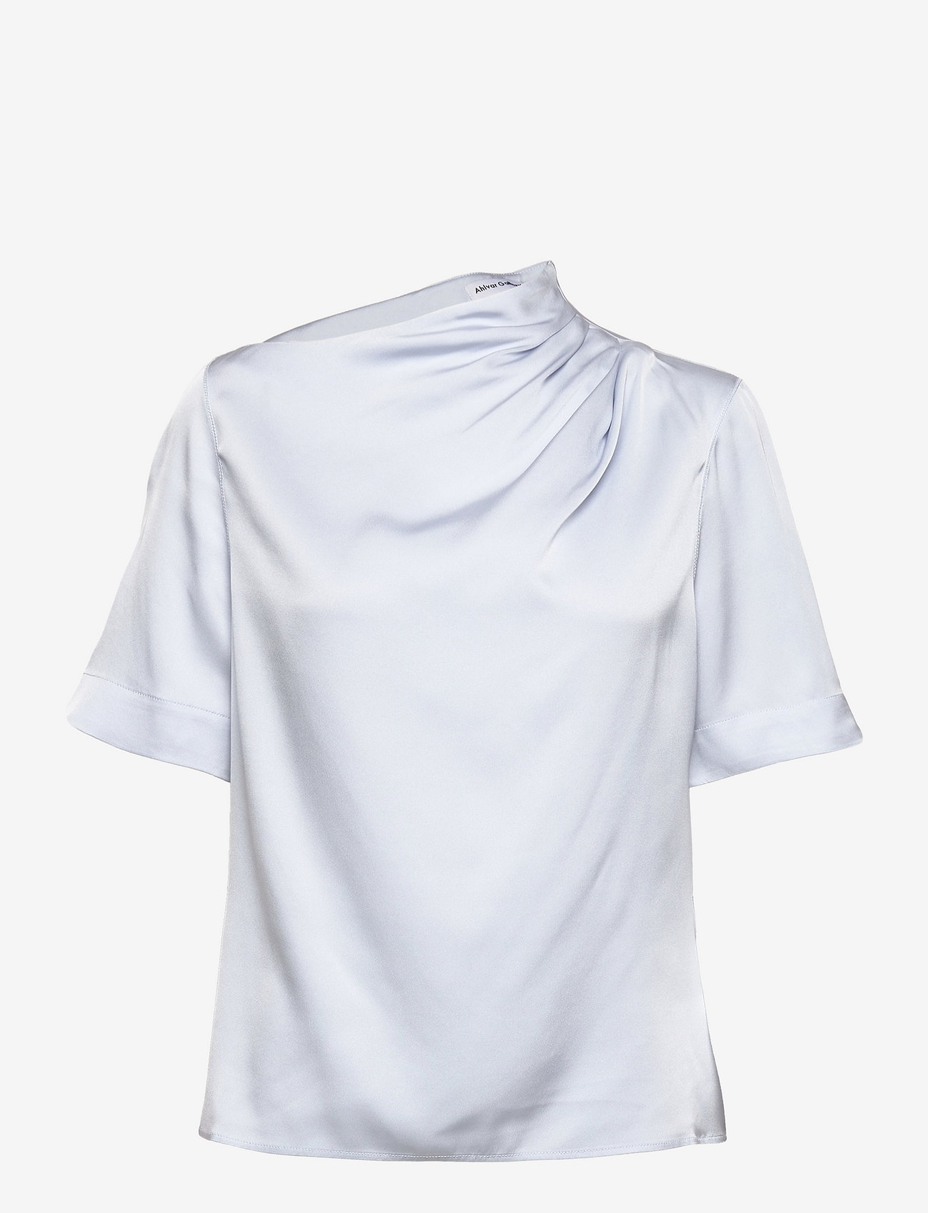 Ahlvar Gallery - Lima silk tee - palaidinės trumpomis rankovėmis - light blue - 1