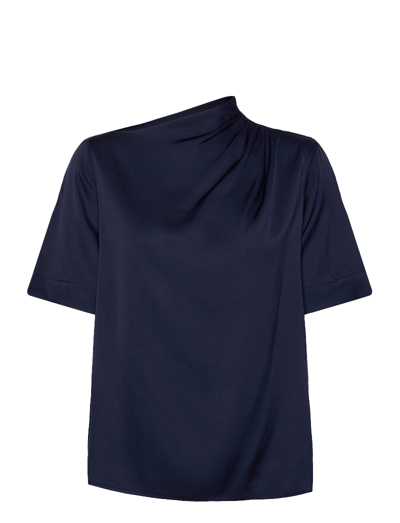 Ahlvar Gallery - Lima silk tee - lyhythihaiset puserot - midnight blue - 1