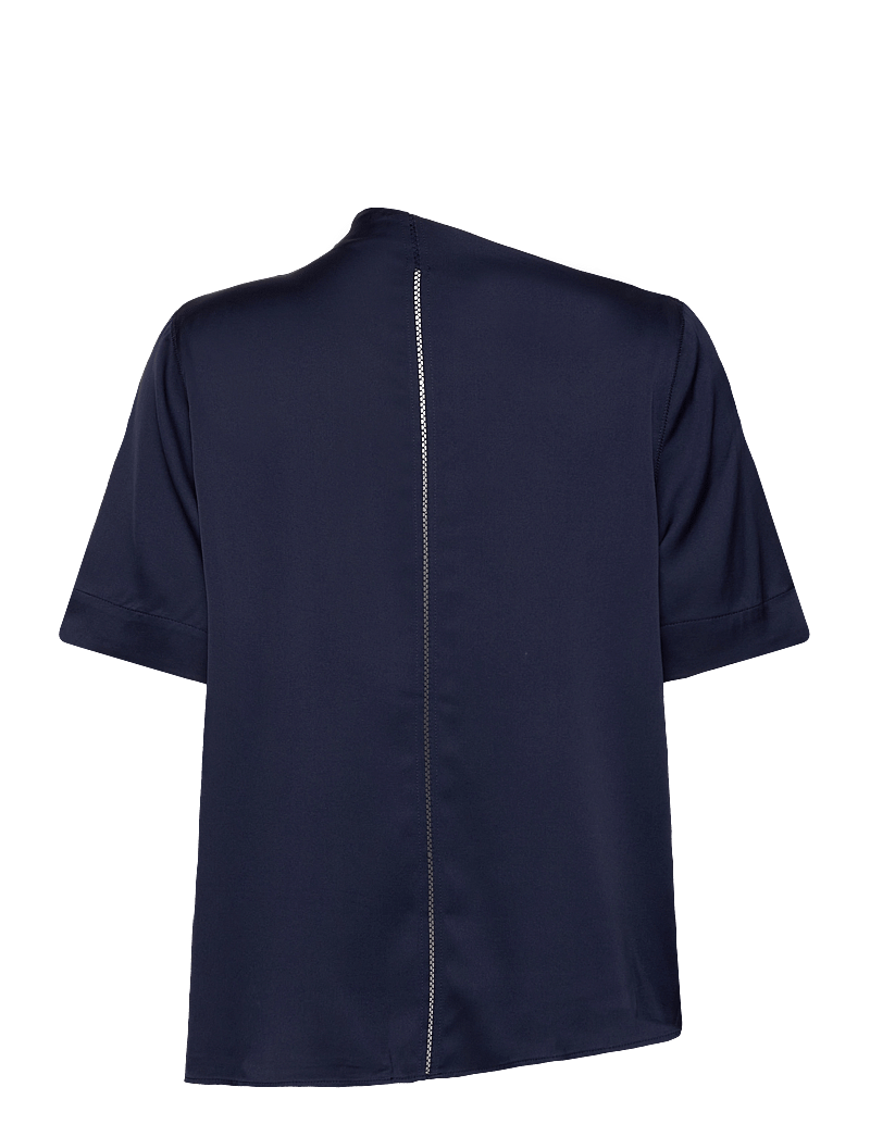 Ahlvar Gallery - Lima silk tee - lyhythihaiset puserot - midnight blue - 2