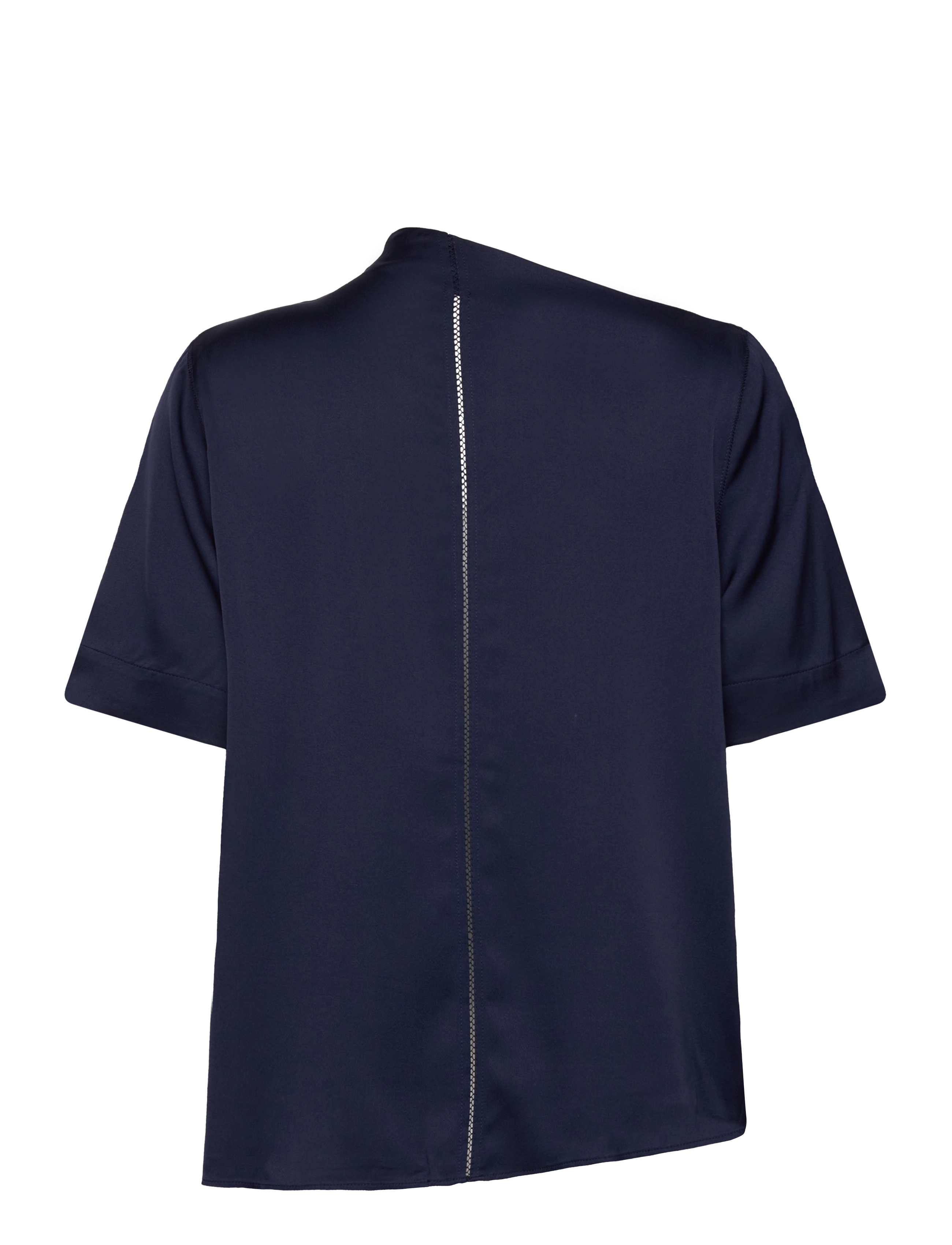 Ahlvar Gallery - Lima silk tee - kortärmade blusar - midnight blue - 2